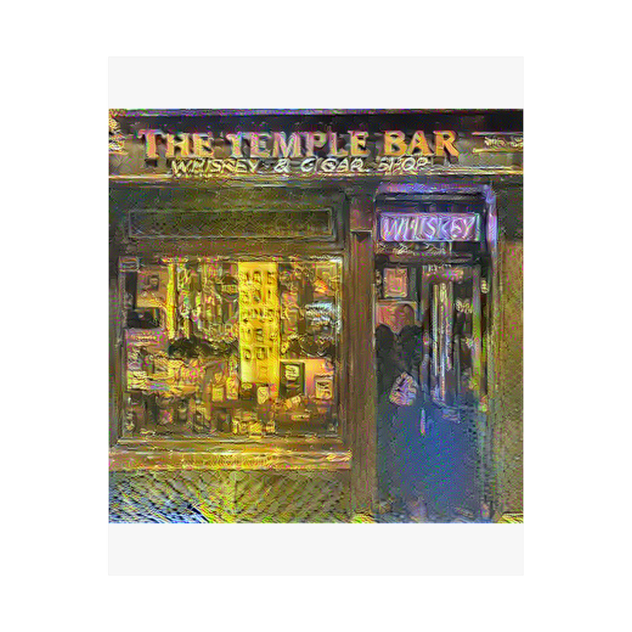 Temple Bar District in Cafe Terrace at Night Style | Vincent van Gogh Inspired Art