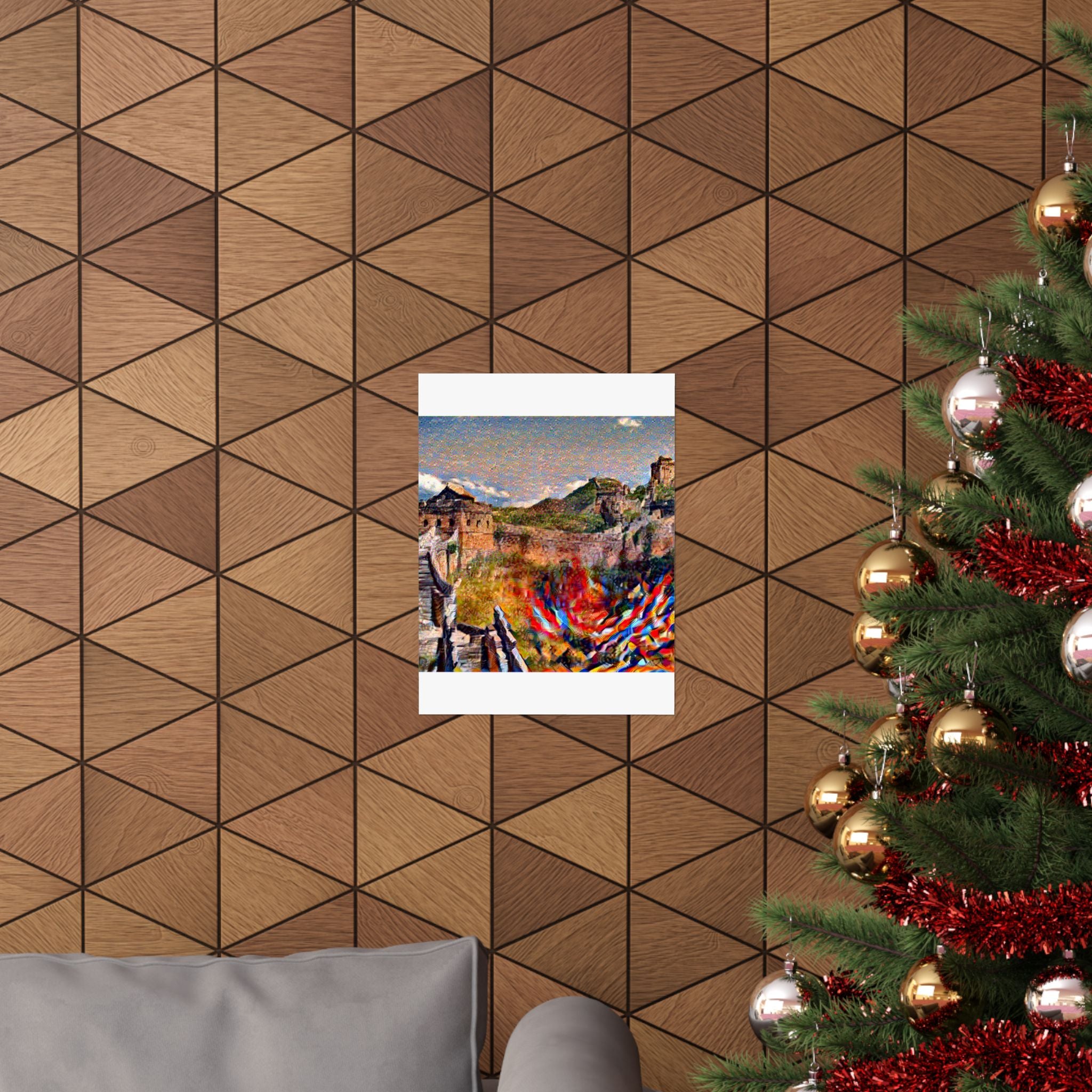 Great Wall in Composition Vii Style - Poster Print