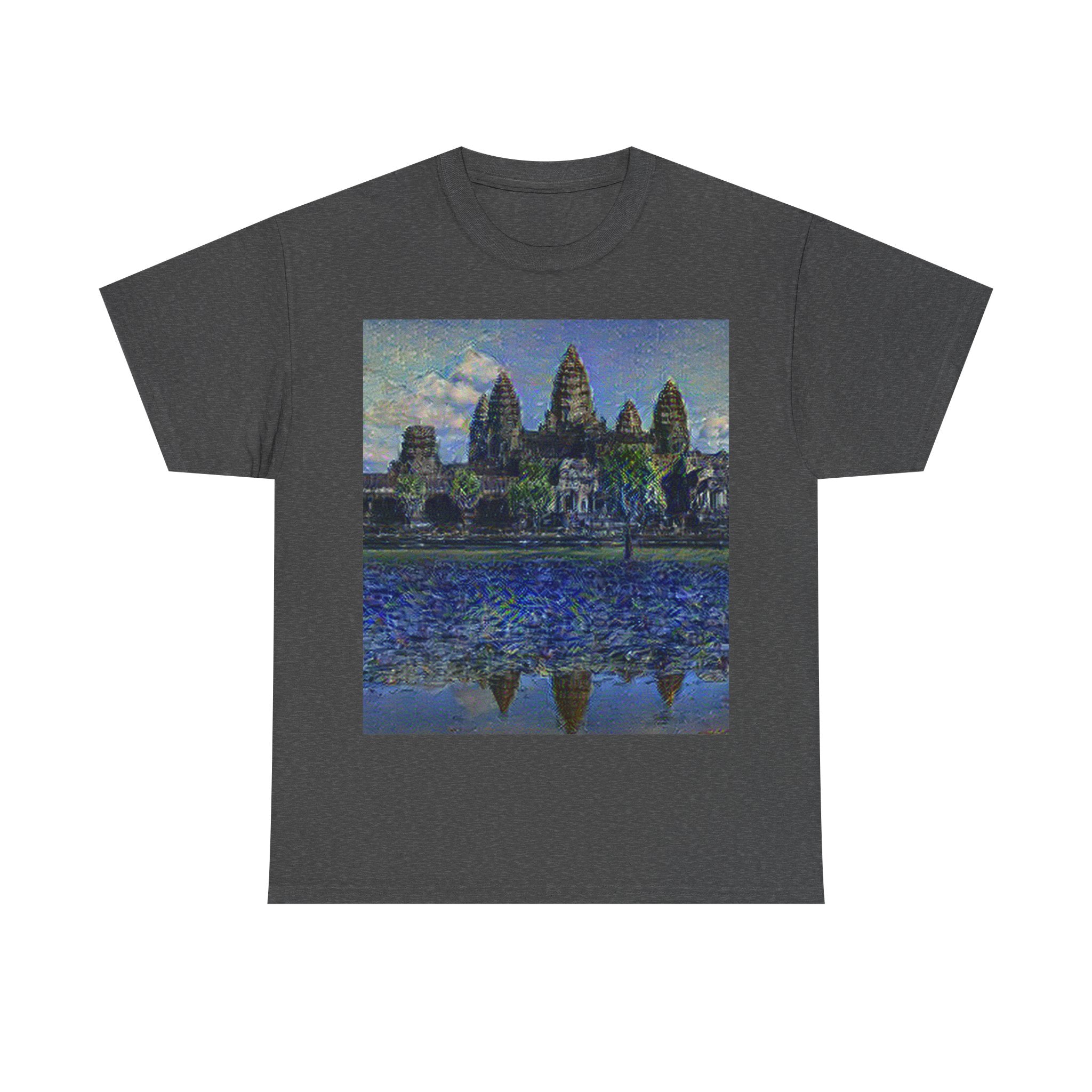 Angkor Wat in Starry Night Style | Vincent van Gogh Inspired Art