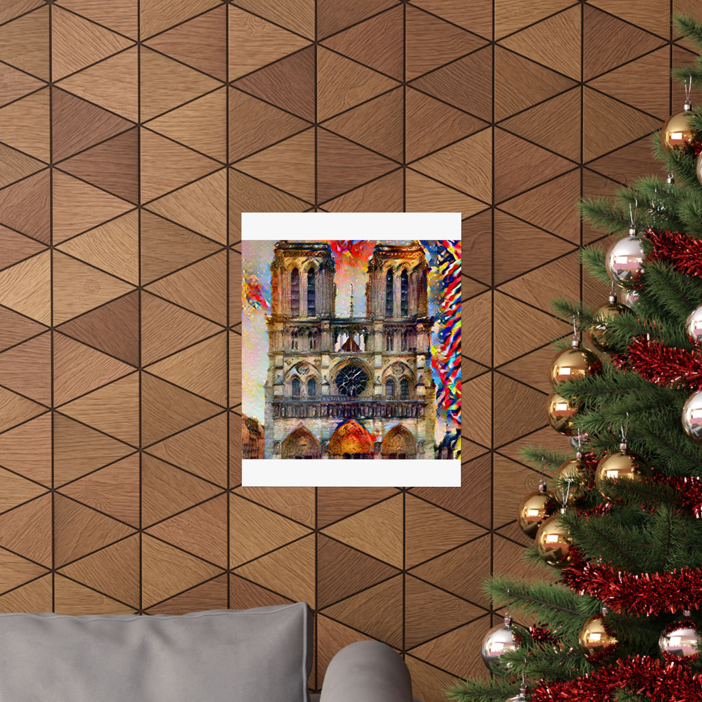 Notre Dame in Composition Vii Style - Poster Print