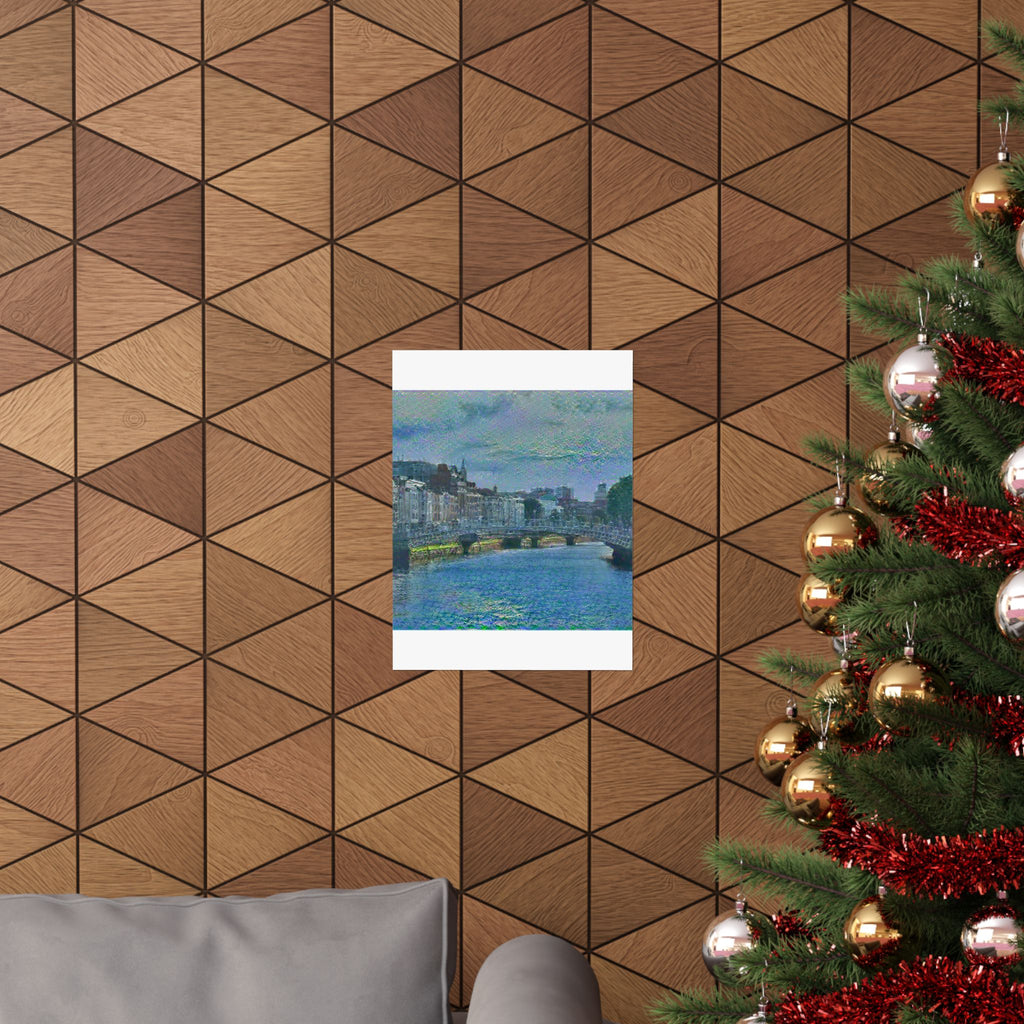 Ha'penny Bridge in Water Lilies Style | Claude Monet Inspired Art