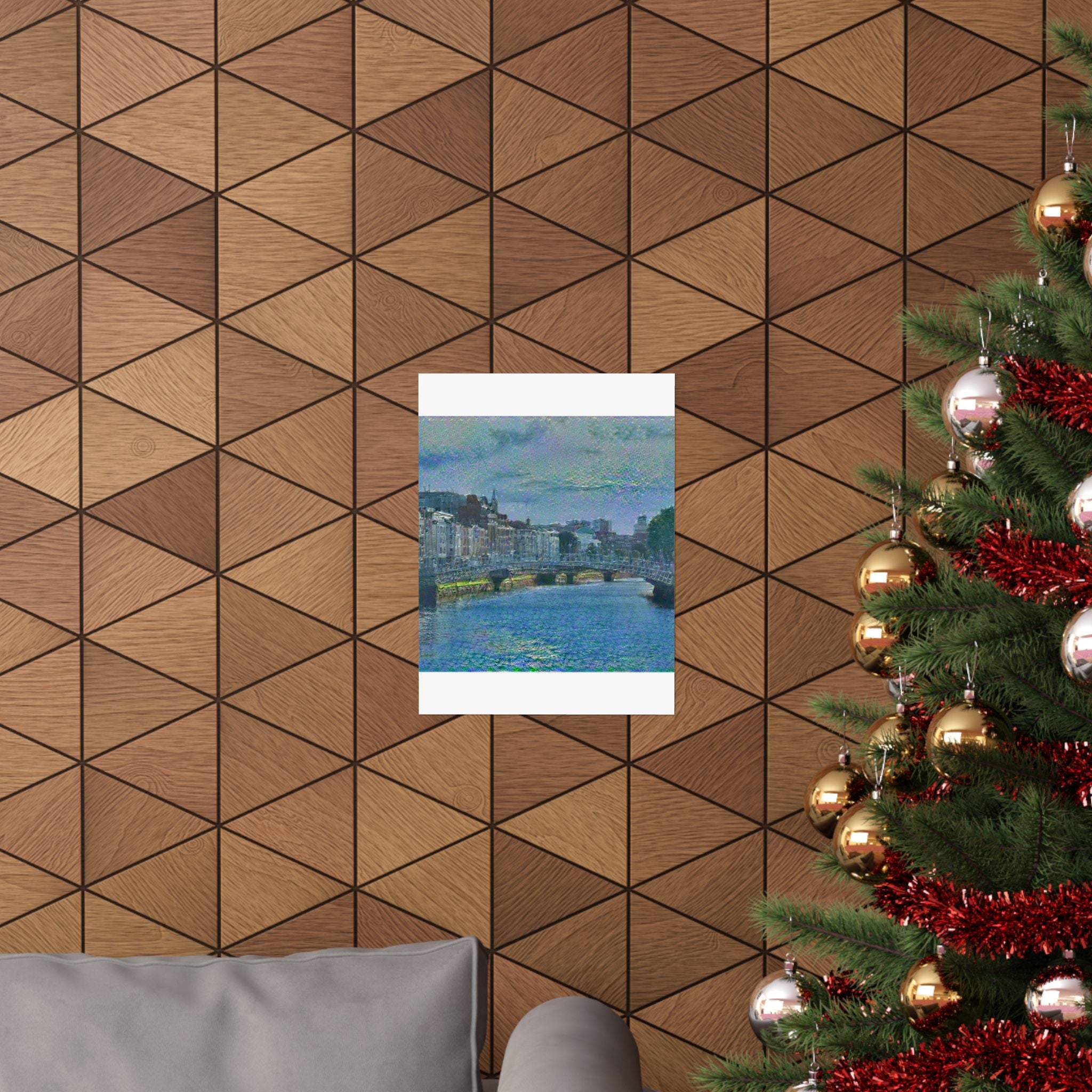 Ha'penny Bridge in Water Lilies Style | Claude Monet Inspired Art