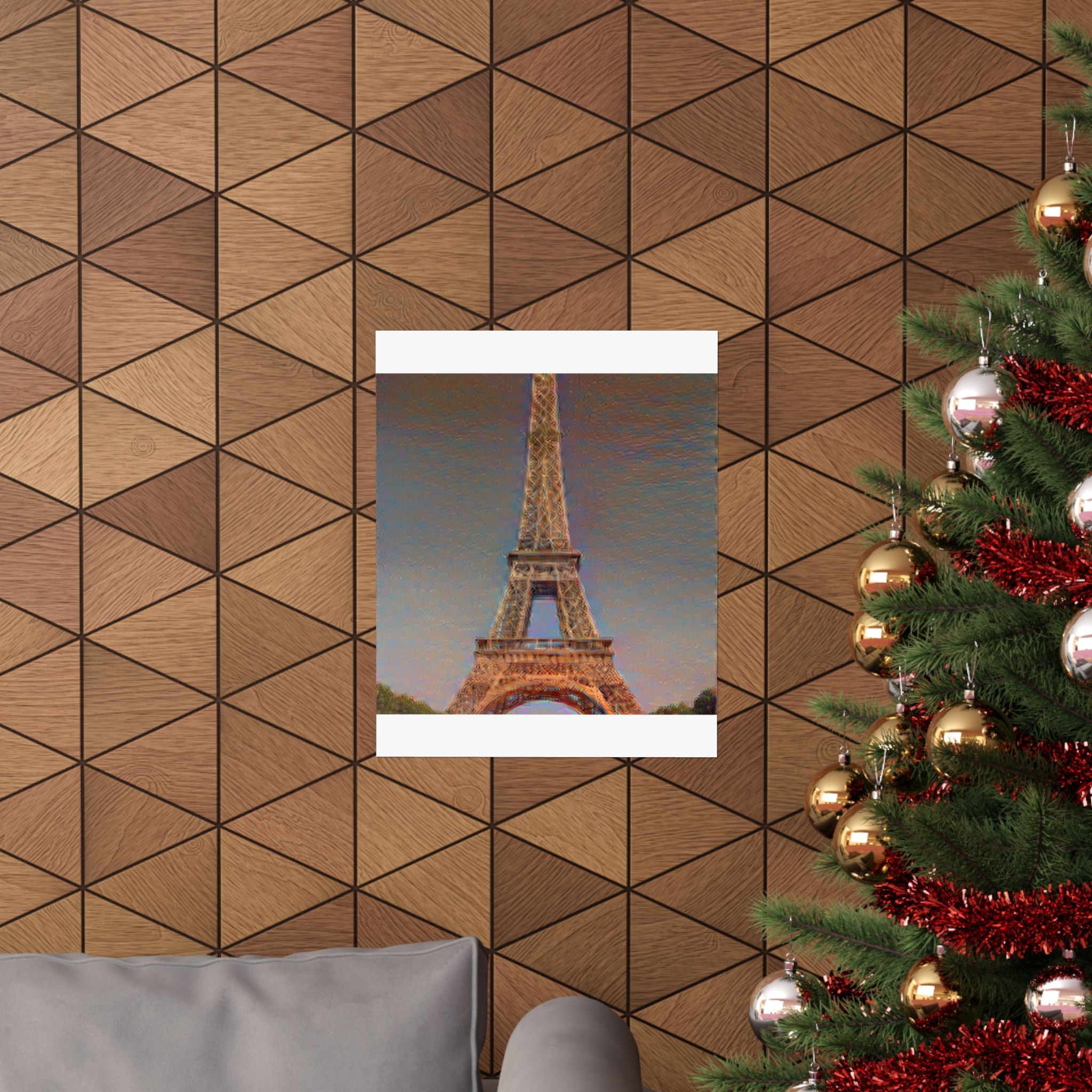 Eiffel Tower in The Scream Style - Poster Print