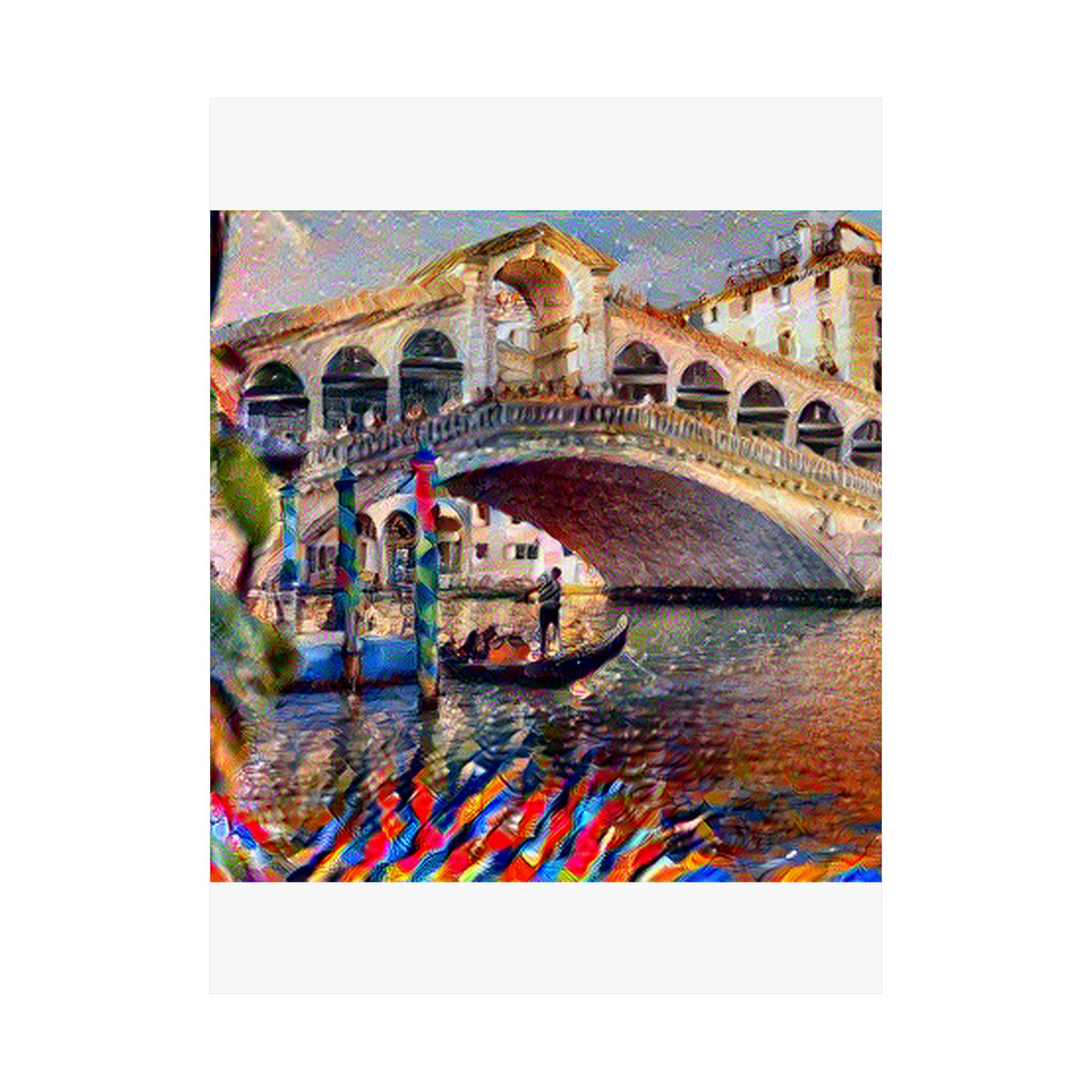 Rialto Bridge in Composition VII Style | Wassily Kandinsky Inspired Art