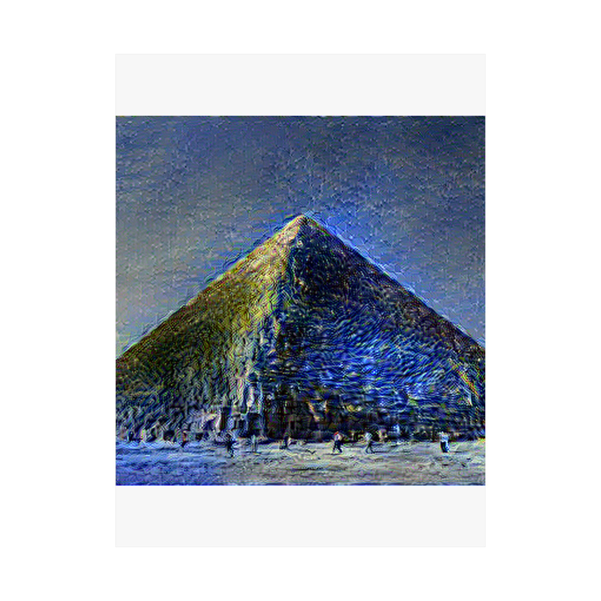 Pyramids of Giza in Starry Night Style | Vincent van Gogh Inspired Art