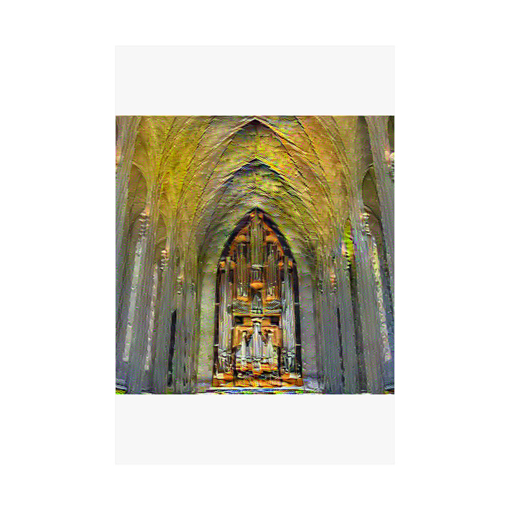 Hallgrimskirkja in Cafe Terrace at Night Style | Vincent van Gogh Inspired Art