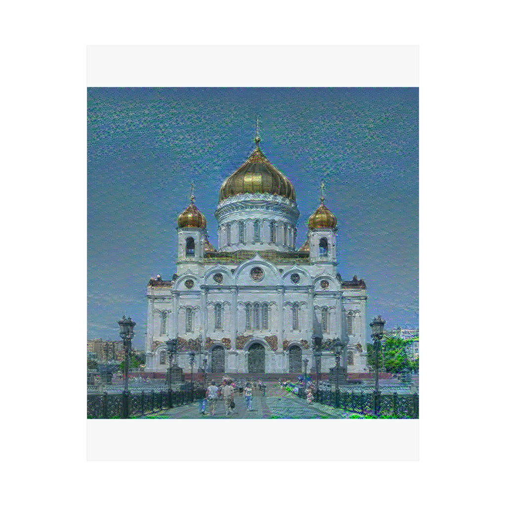 St. Basil's Cathedral in Water Lilies Style | Claude Monet Inspired Art