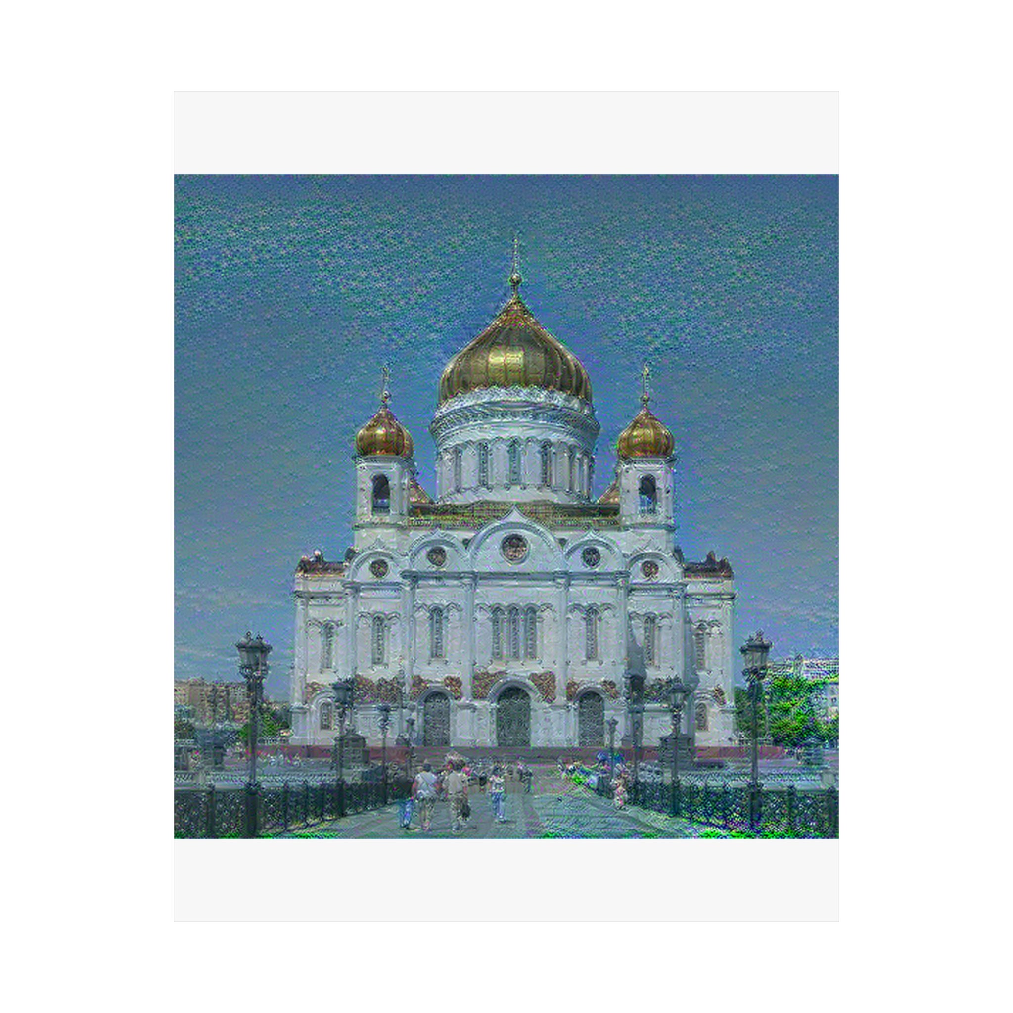 St. Basil's Cathedral in Water Lilies Style | Claude Monet Inspired Art