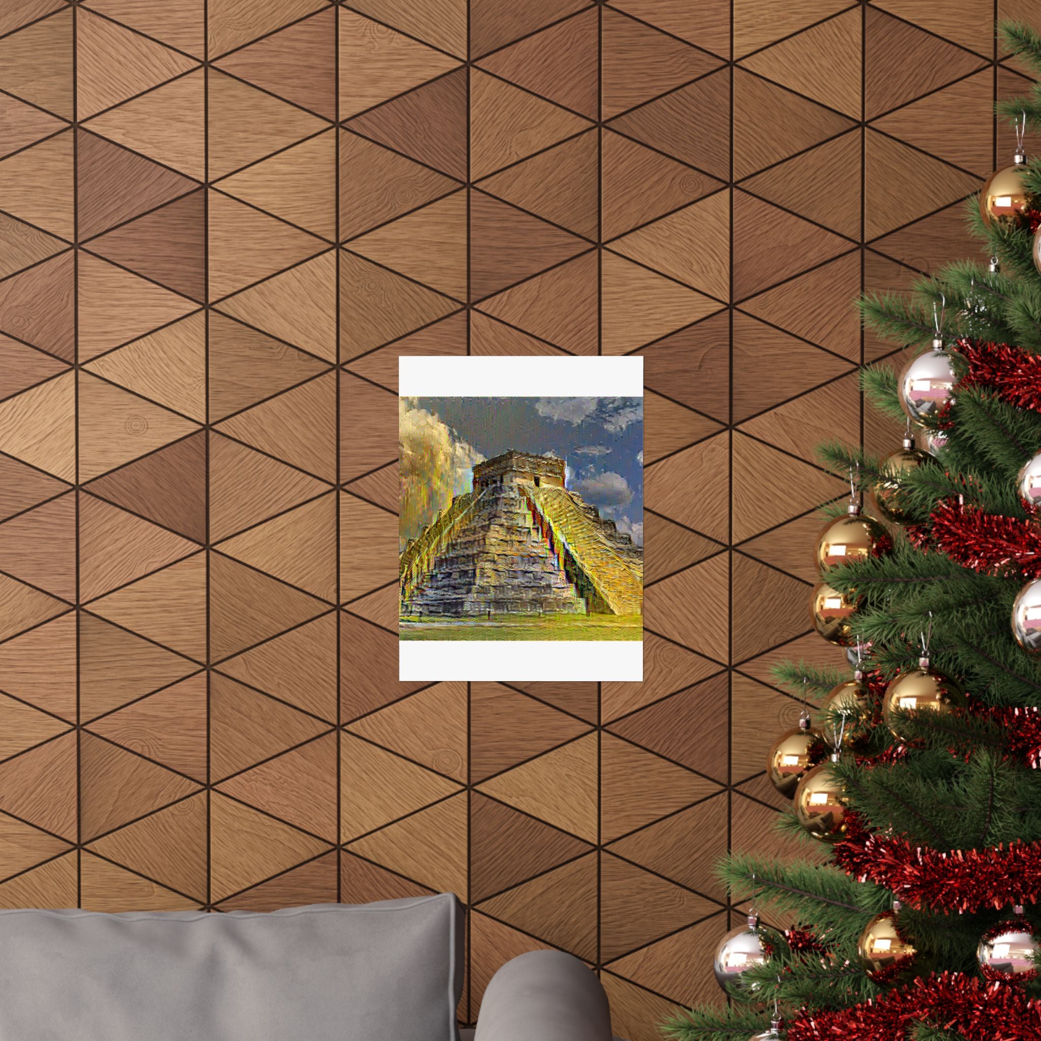 Chichen Itza in Cafe Terrace at Night Style | Vincent van Gogh Inspired Art