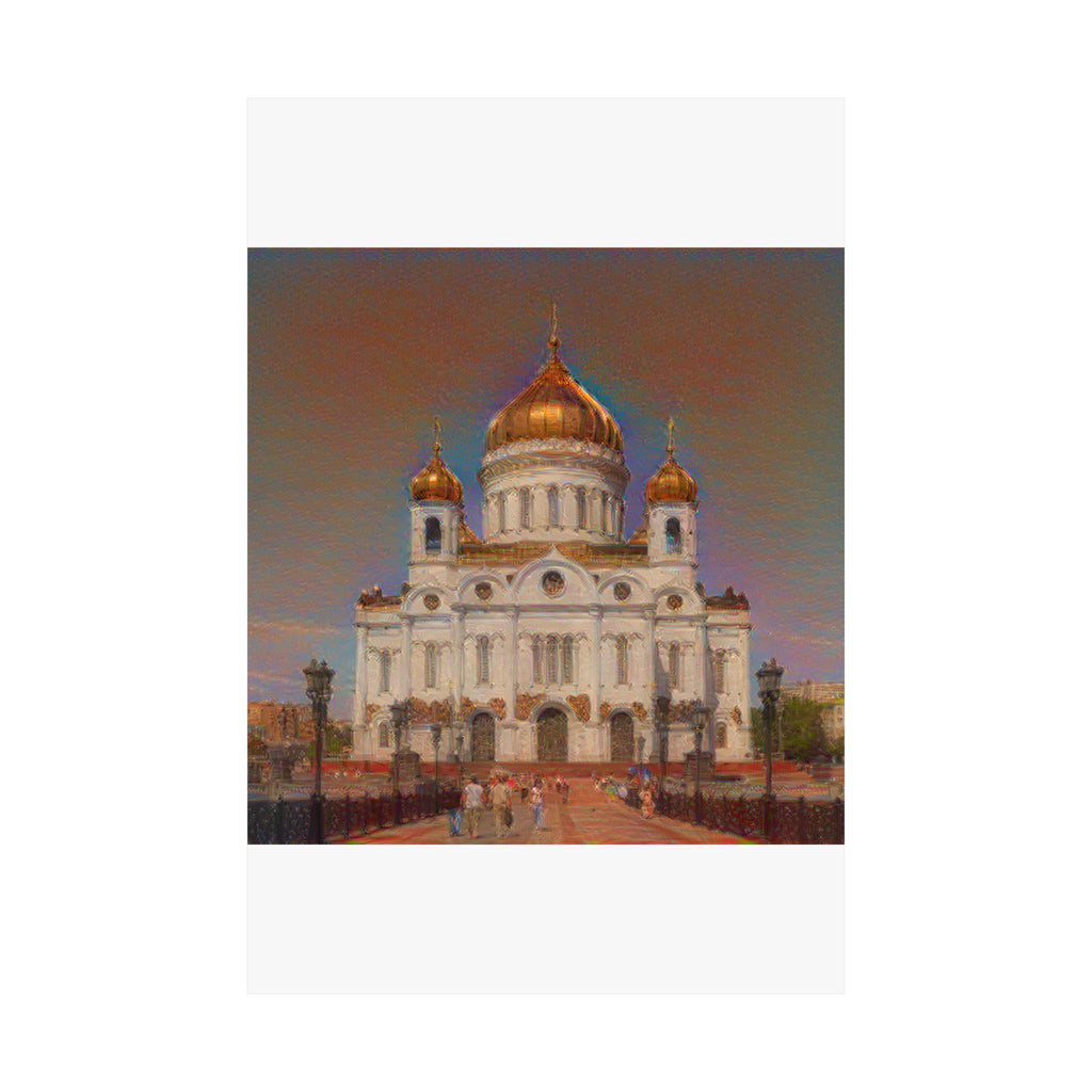 St Basils in The Scream Style - Poster Print