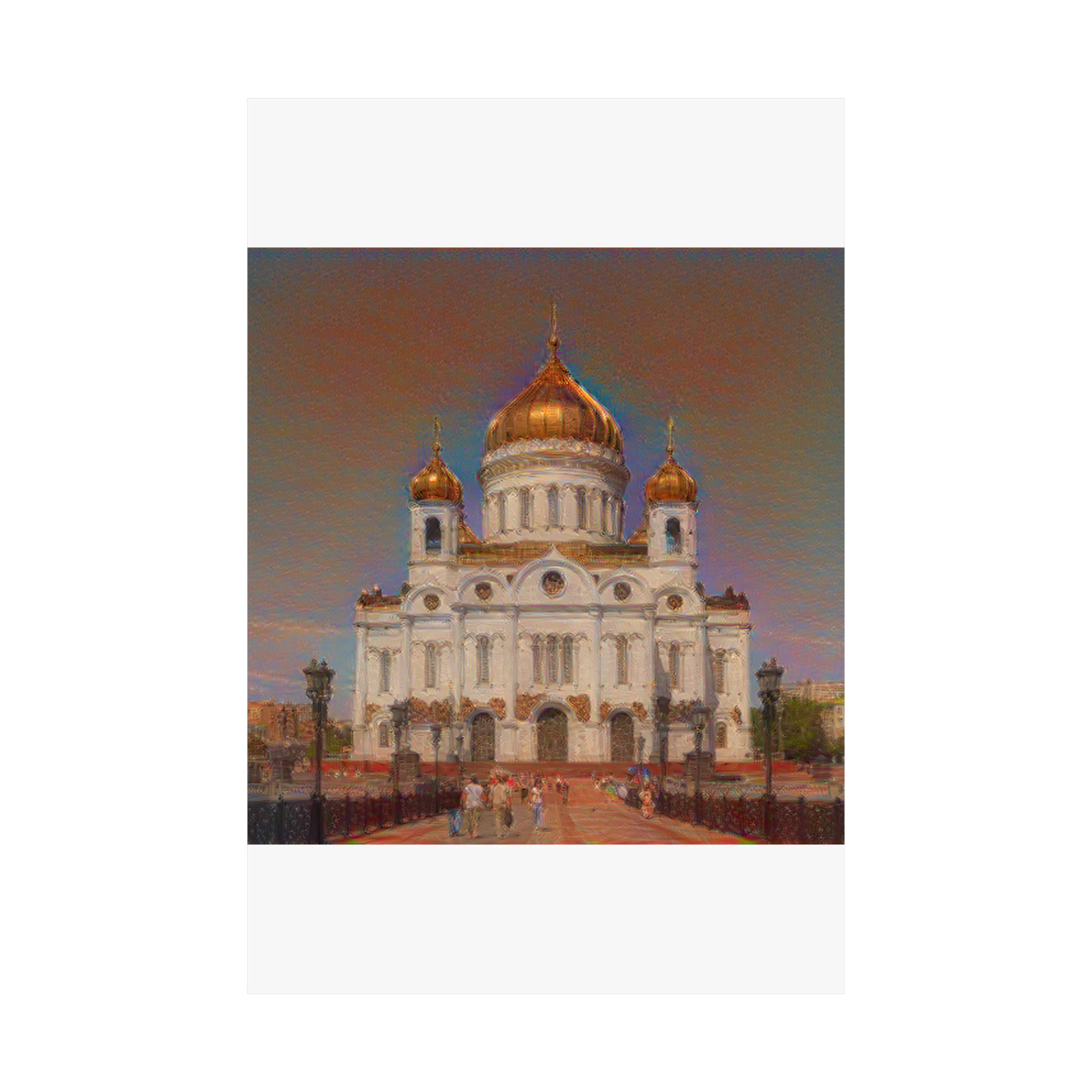 St Basils in The Scream Style - Poster Print