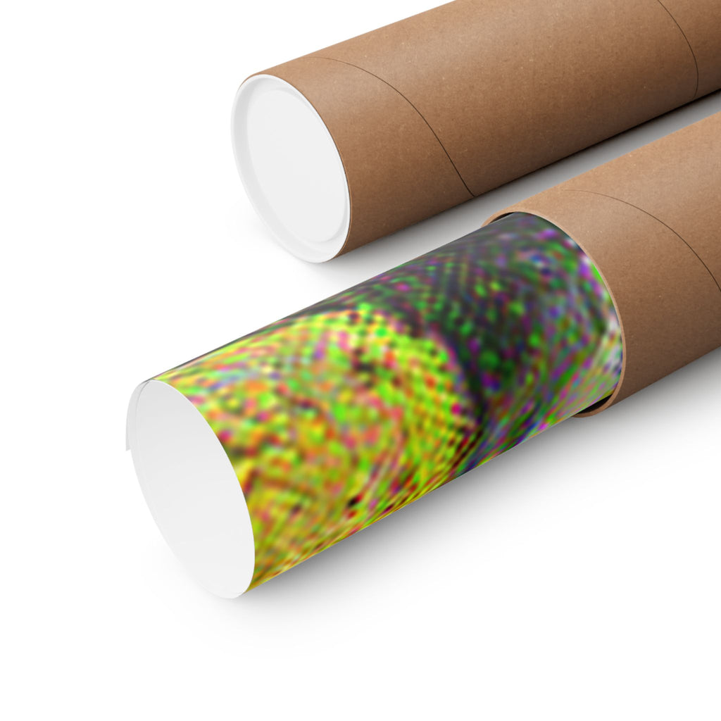 Santorini in Cafe Terrace Style - Poster Print