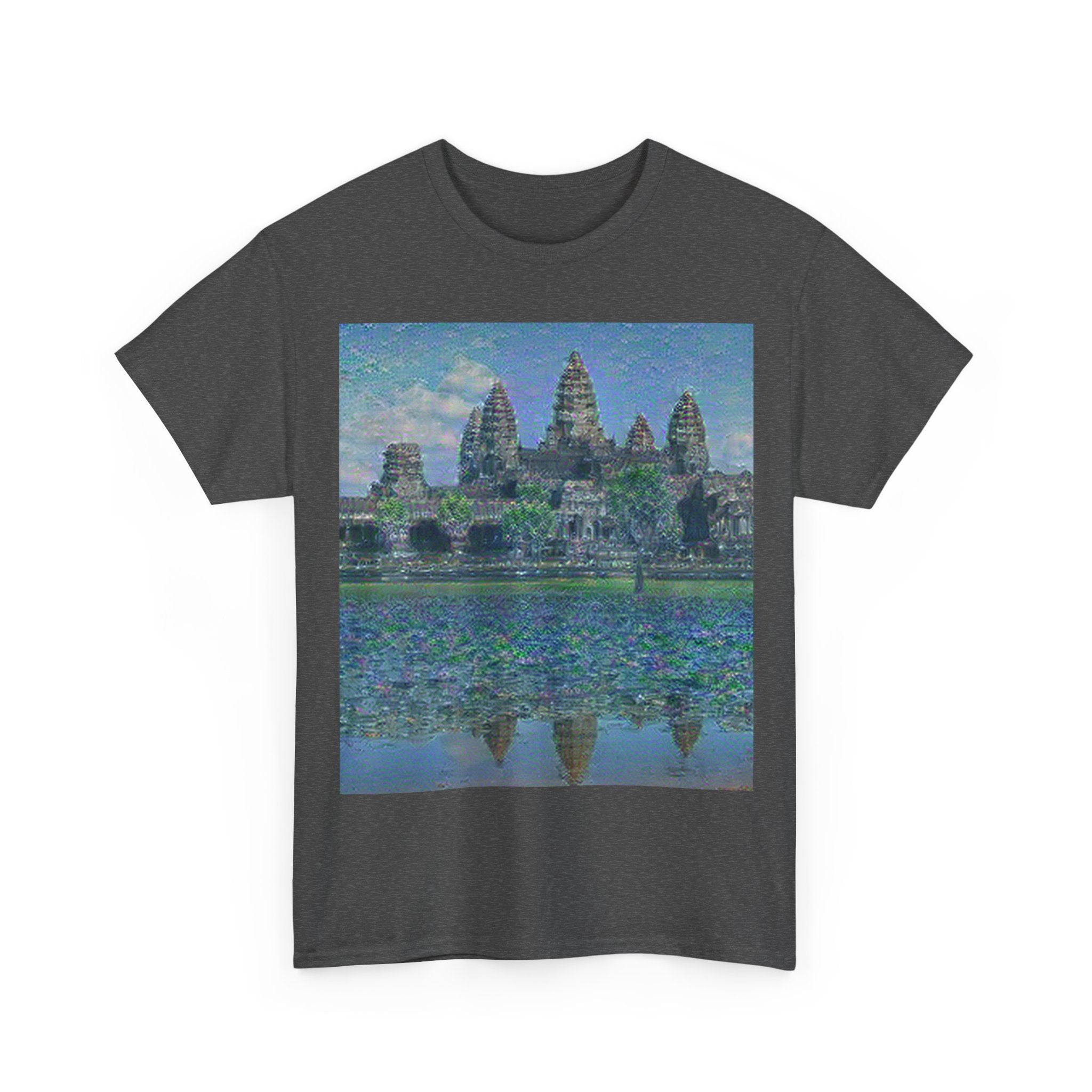 Angkor Wat in Water Lilies Style | Claude Monet Inspired Art