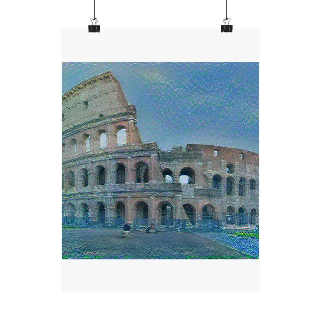 Colosseum in Water Lilies Style - Poster Print