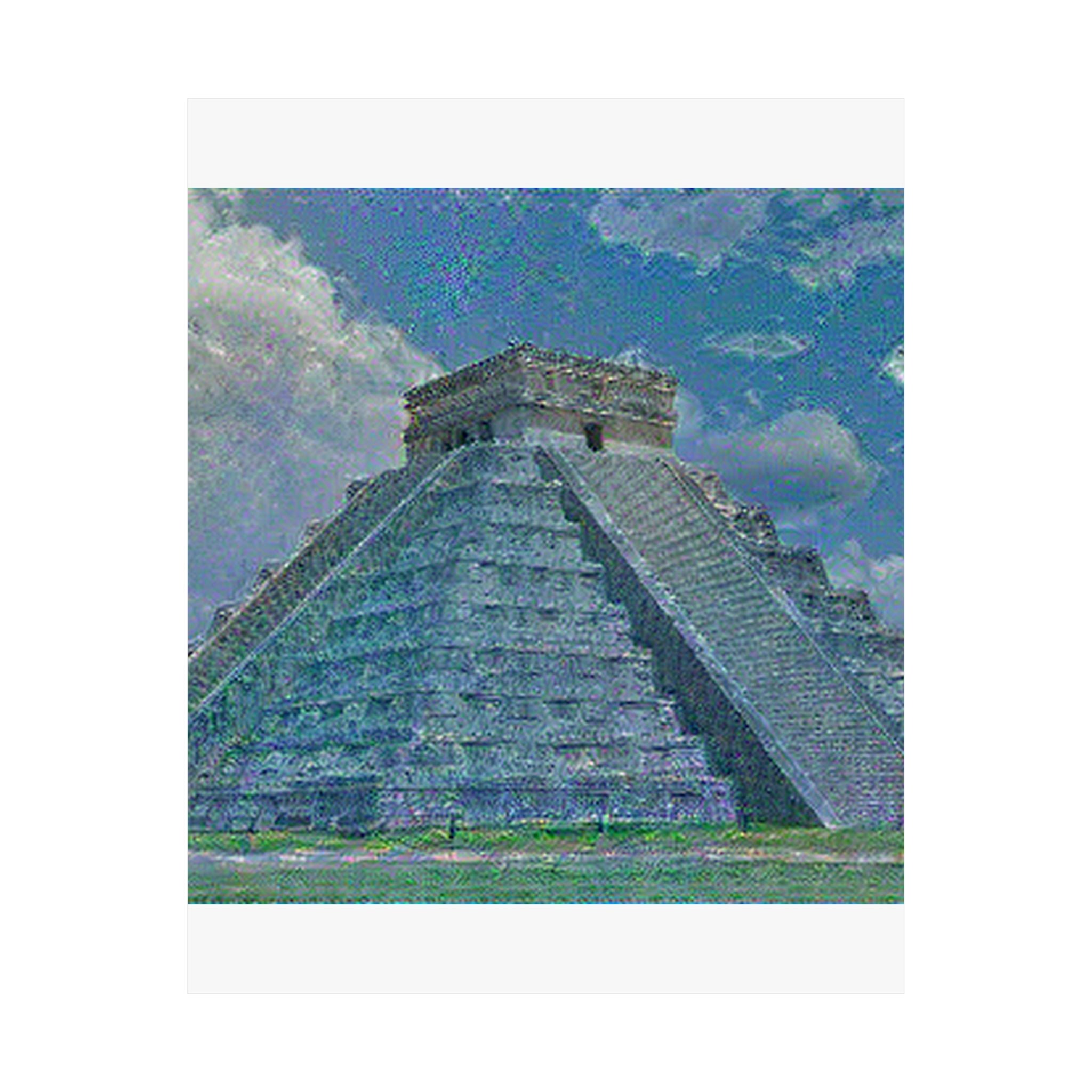 Chichen Itza in Water Lilies Style | Claude Monet Inspired Art