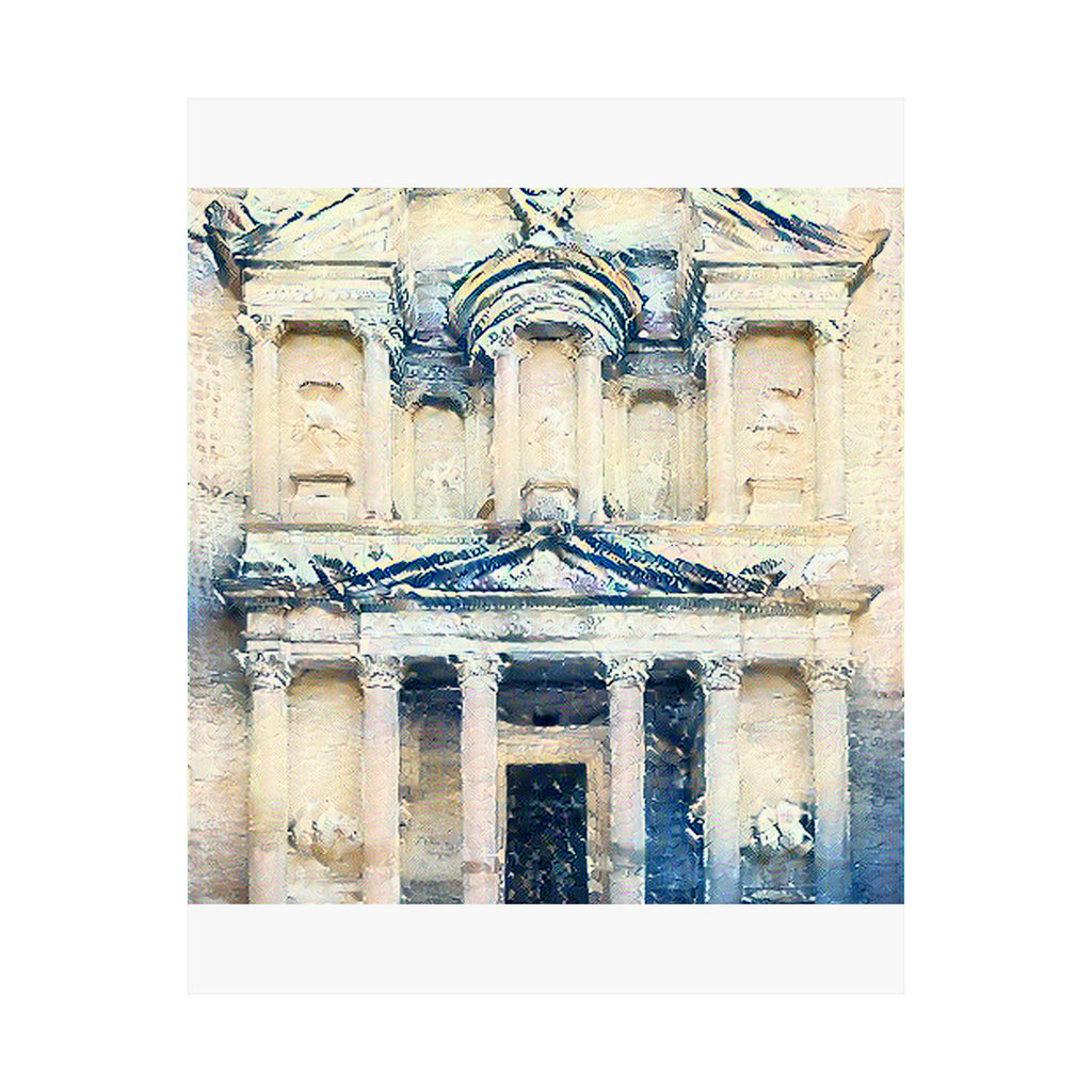 Petra in Great Wave Style - Poster Print