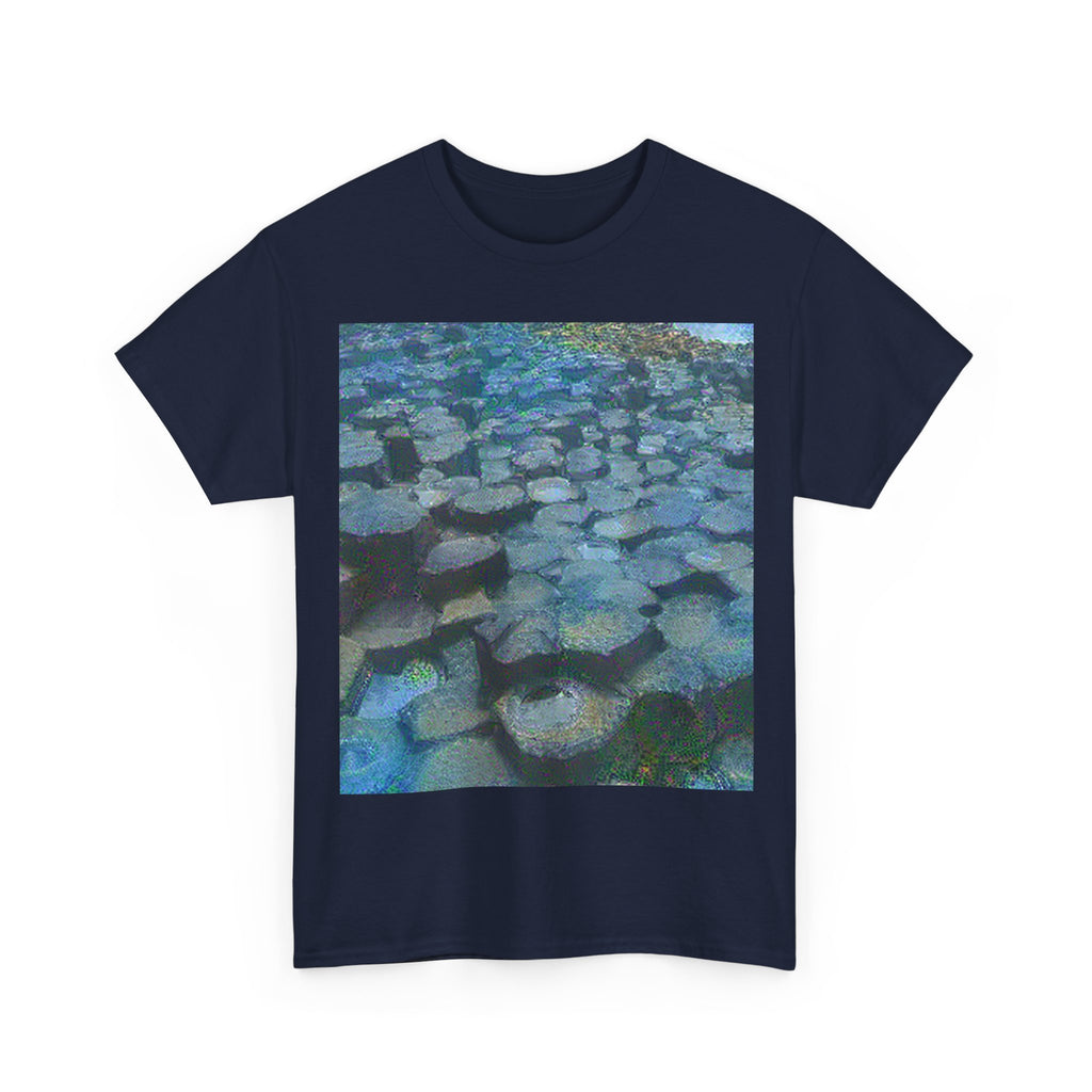 Giant's Causeway in Water Lilies Style | Claude Monet Inspired Art