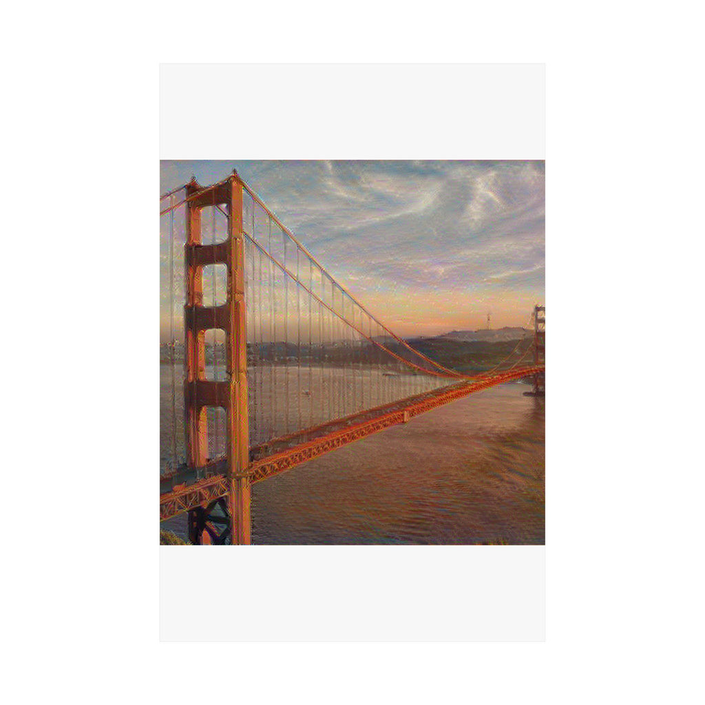 Golden Gate Bridge in The Scream Style | Edvard Munch Inspired Art