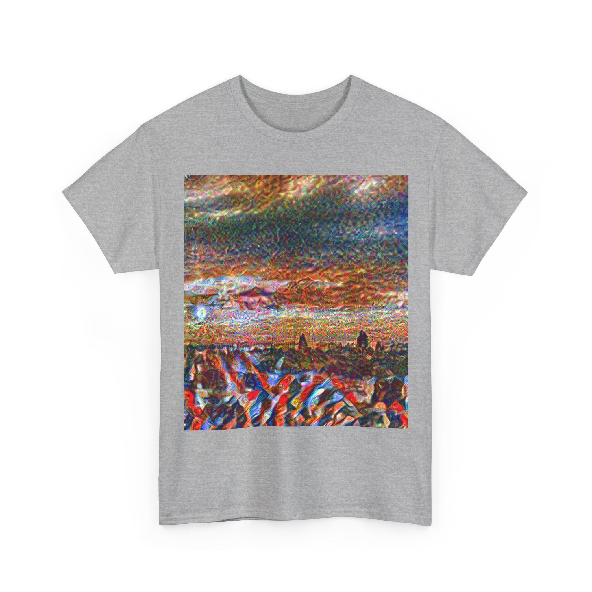 Bagan Temple Plain in Composition VII Style | Wassily Kandinsky Inspired Art