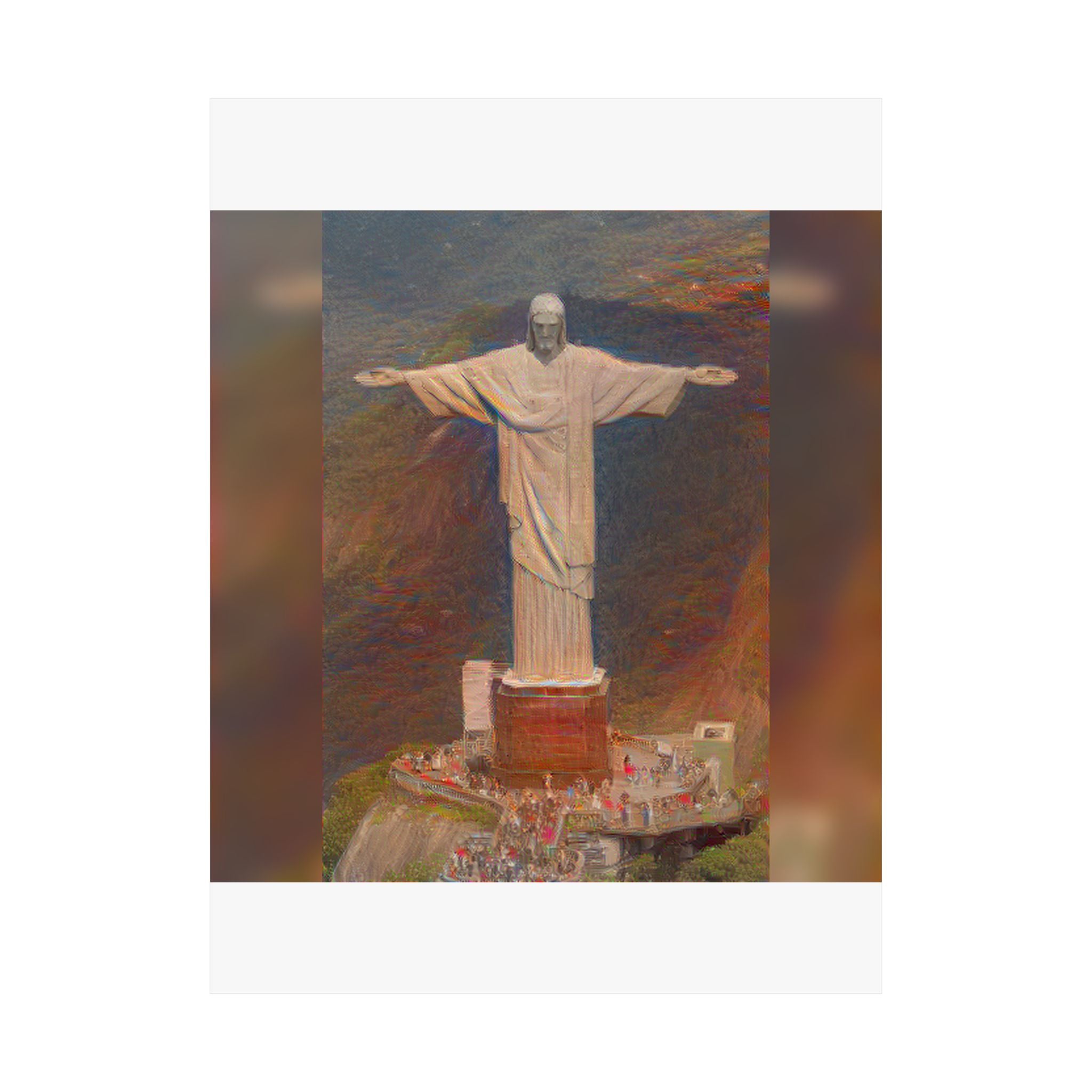 Christ the Redeemer in The Scream Style - Art Poster Print