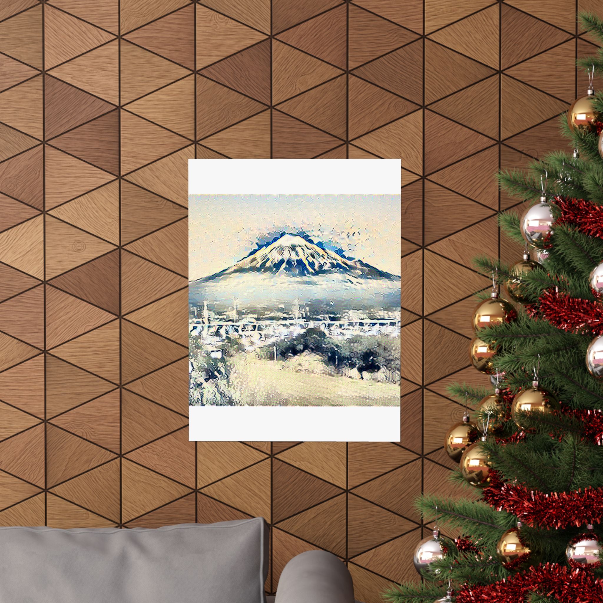 Mount Fuji in The Great Wave off Kanagawa Style | Katsushika Hokusai Inspired Art