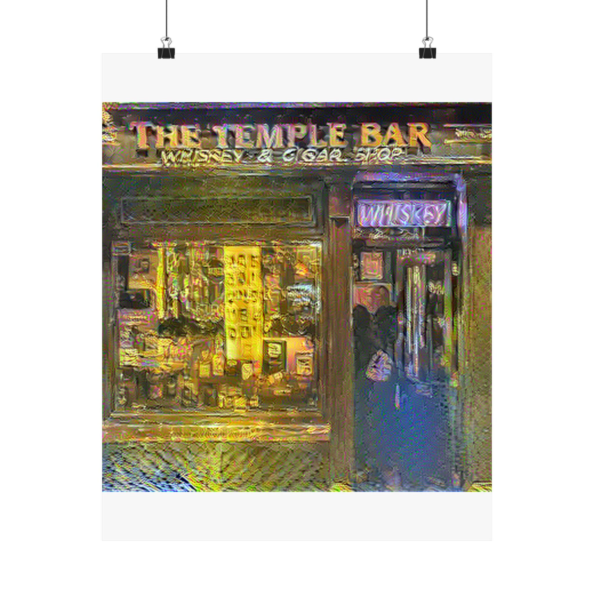 Temple Bar District in Cafe Terrace at Night Style | Vincent van Gogh Inspired Art