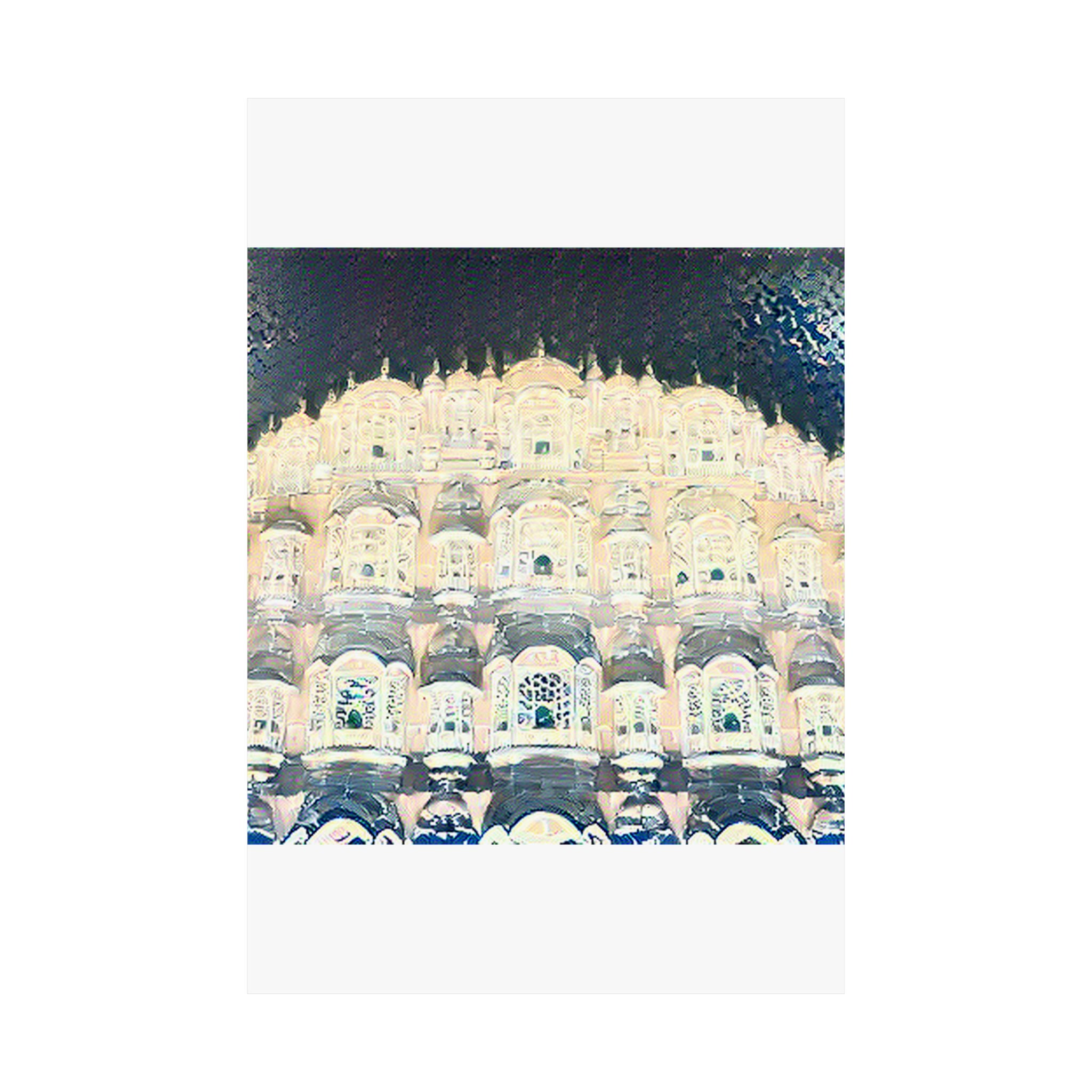 Hawa Mahal in The Great Wave off Kanagawa Style | Katsushika Hokusai Inspired Art