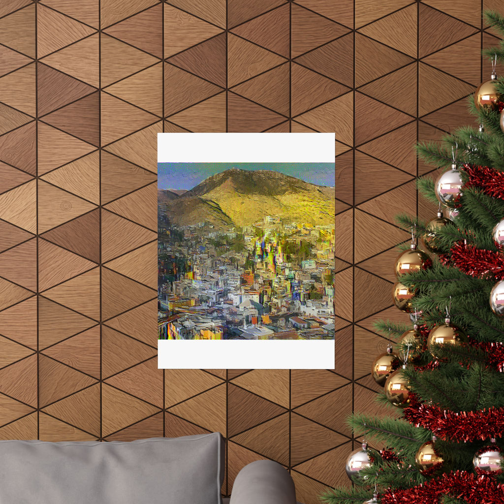 Guanajuato in Cafe Terrace at Night Style | Vincent van Gogh Inspired Art