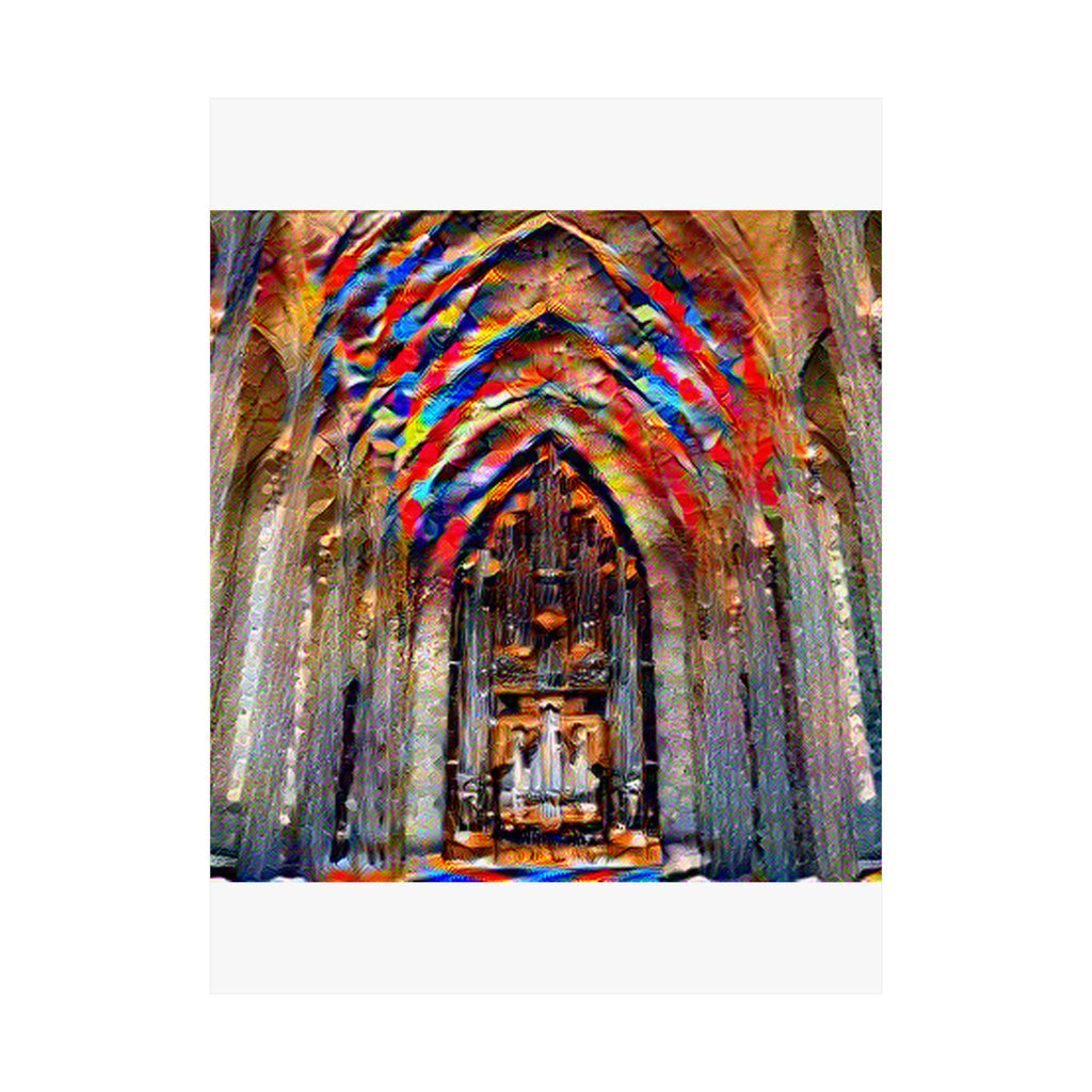 Hallgrimskirkja in Composition VII Style | Wassily Kandinsky Inspired Art