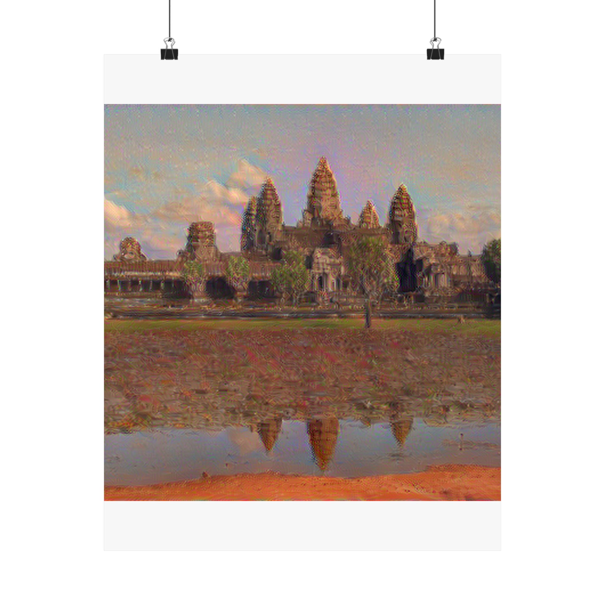 Angkor Wat in The Scream Style | Edvard Munch Inspired Art