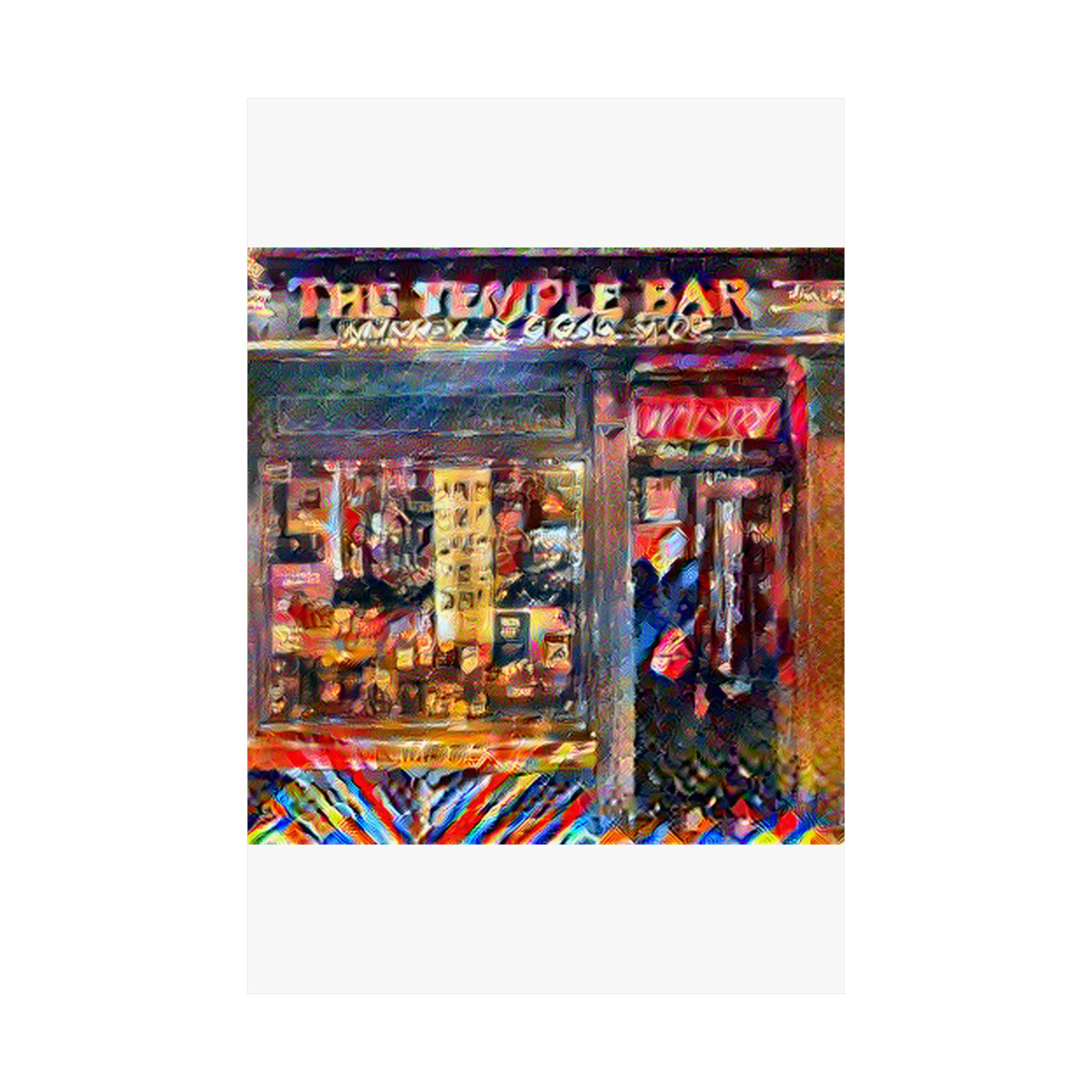 Temple Bar District in Composition VII Style | Wassily Kandinsky Inspired Art