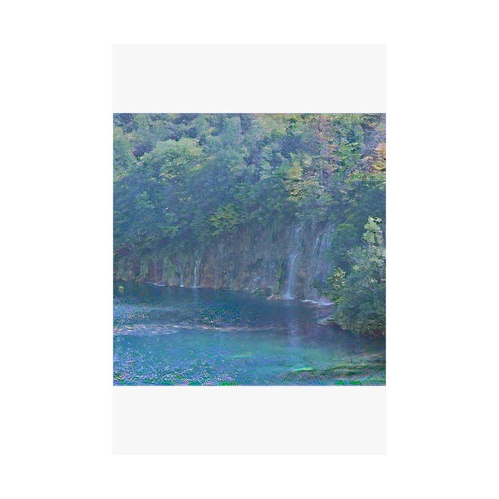Plitvice Lakes in Water Lilies Style | Claude Monet Inspired Art