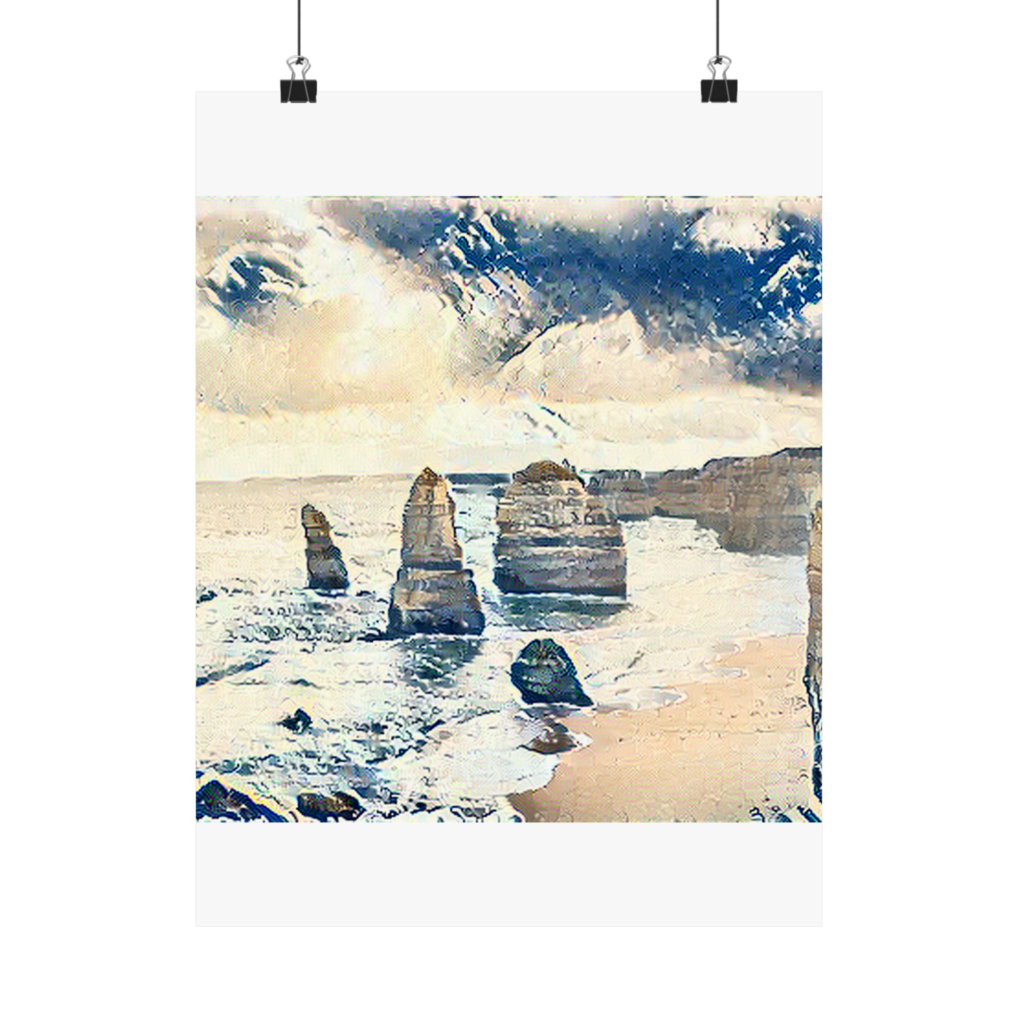 Twelve Apostles in The Great Wave off Kanagawa Style | Katsushika Hokusai Inspired Art