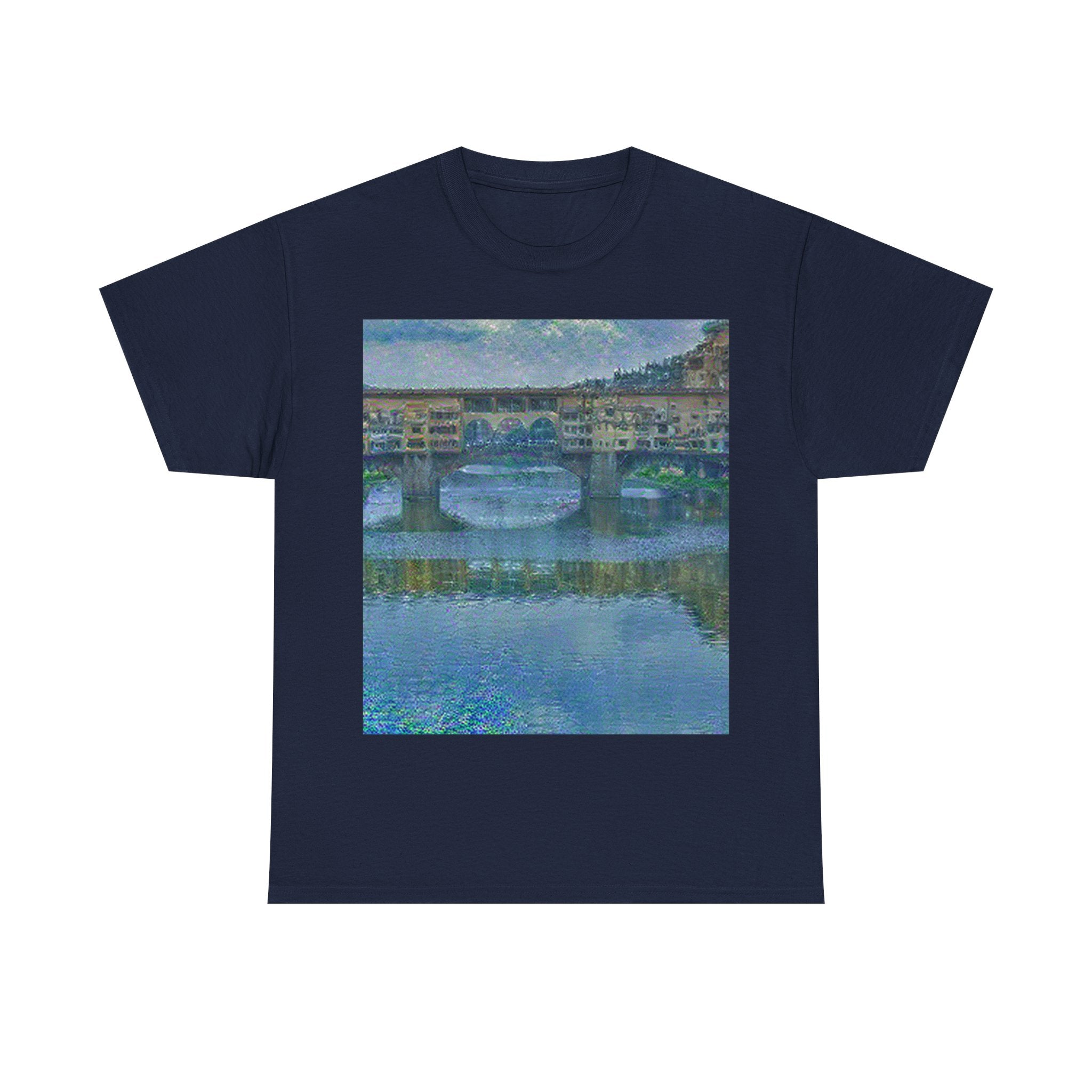 Ponte Vecchio in Water Lilies Style | Claude Monet Inspired Art