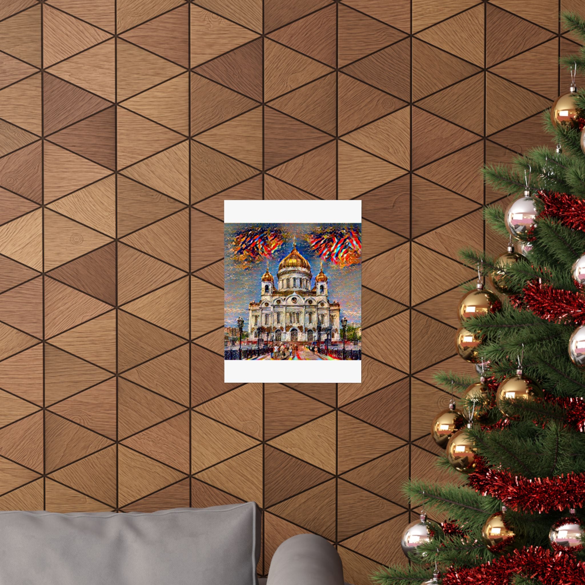 St Basils in Composition Vii Style - Poster Print