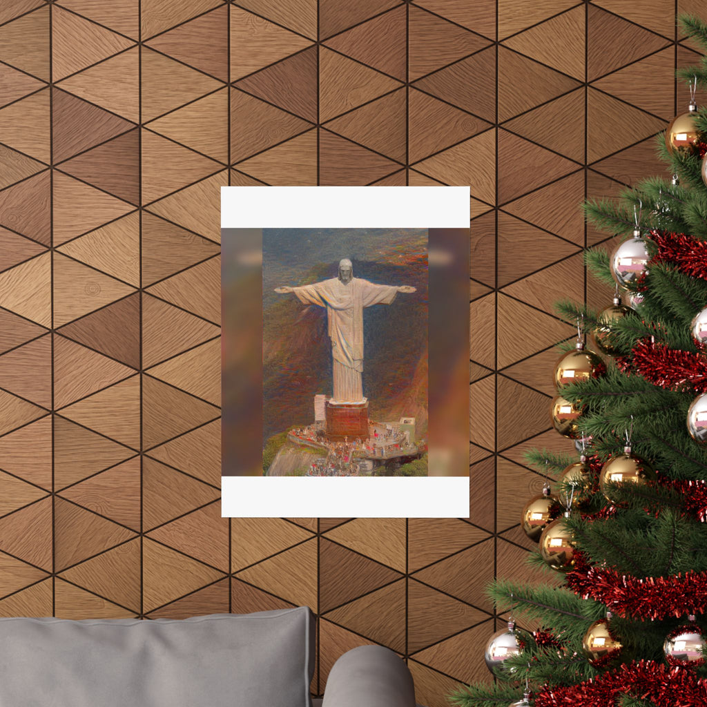 Christ the Redeemer in The Scream Style - Art Poster Print