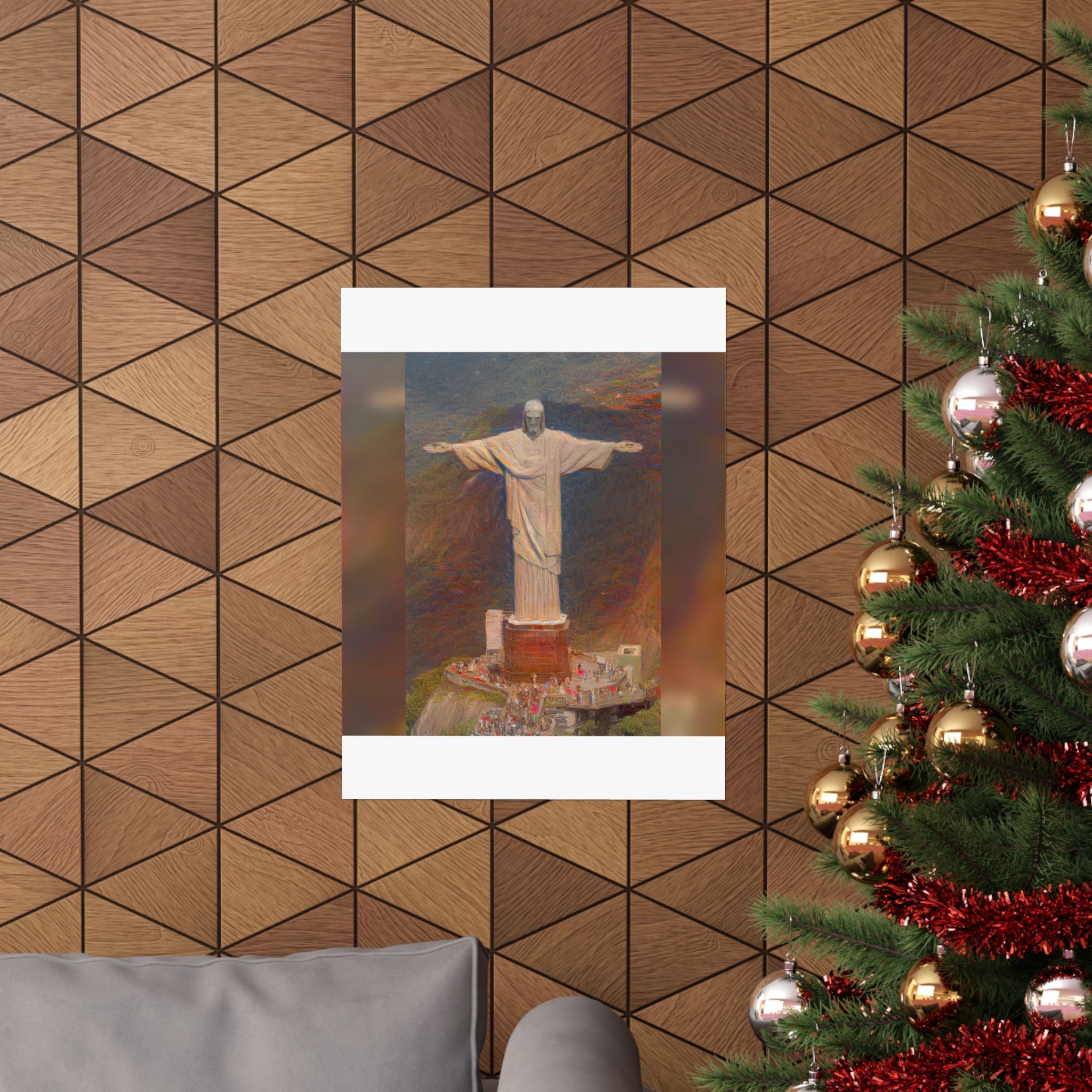 Christ the Redeemer in The Scream Style - Art Poster Print