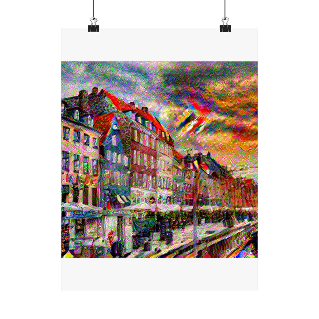 Nyhavn in Composition VII Style | Wassily Kandinsky Inspired Art