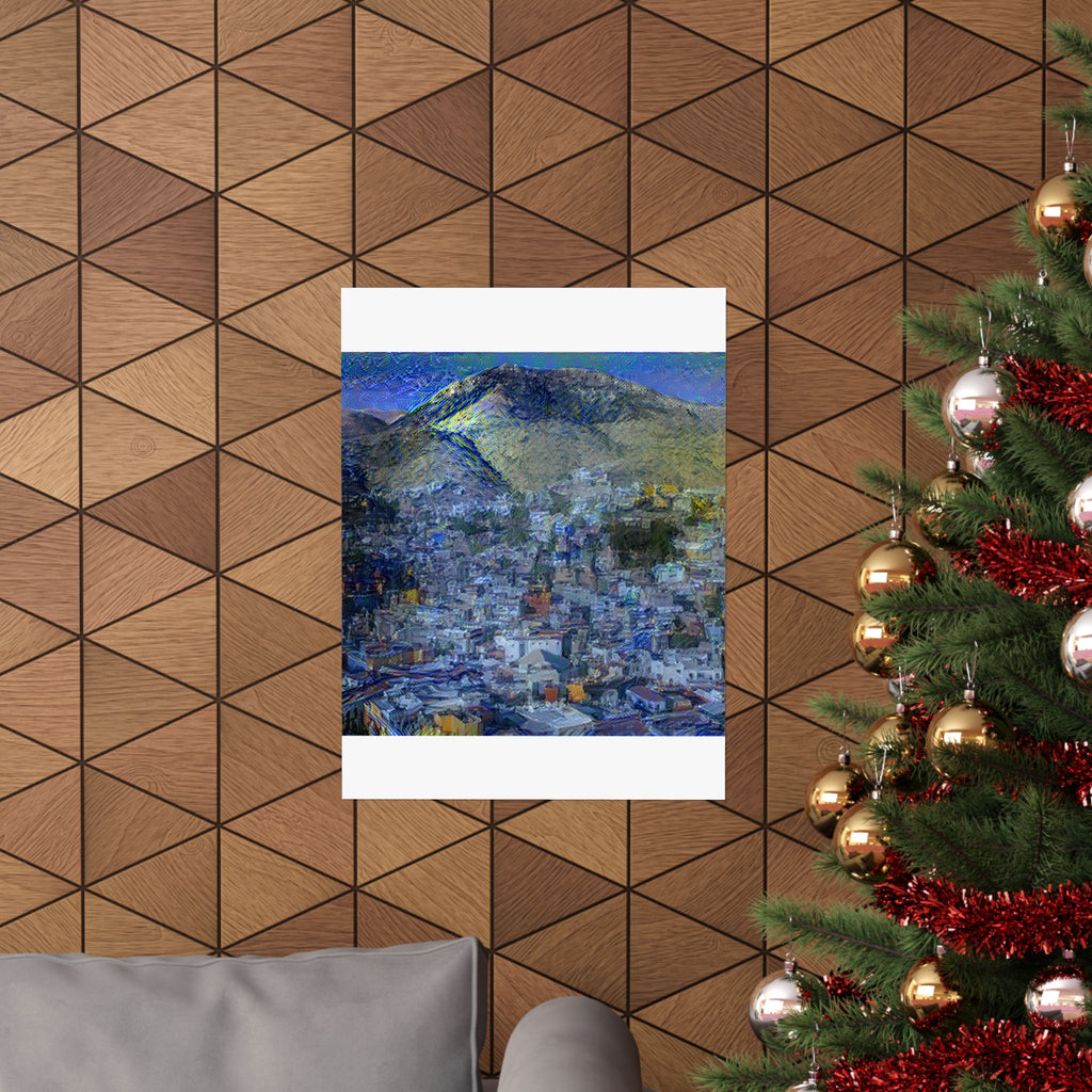 Guanajuato in Starry Night Style | Vincent van Gogh Inspired Art