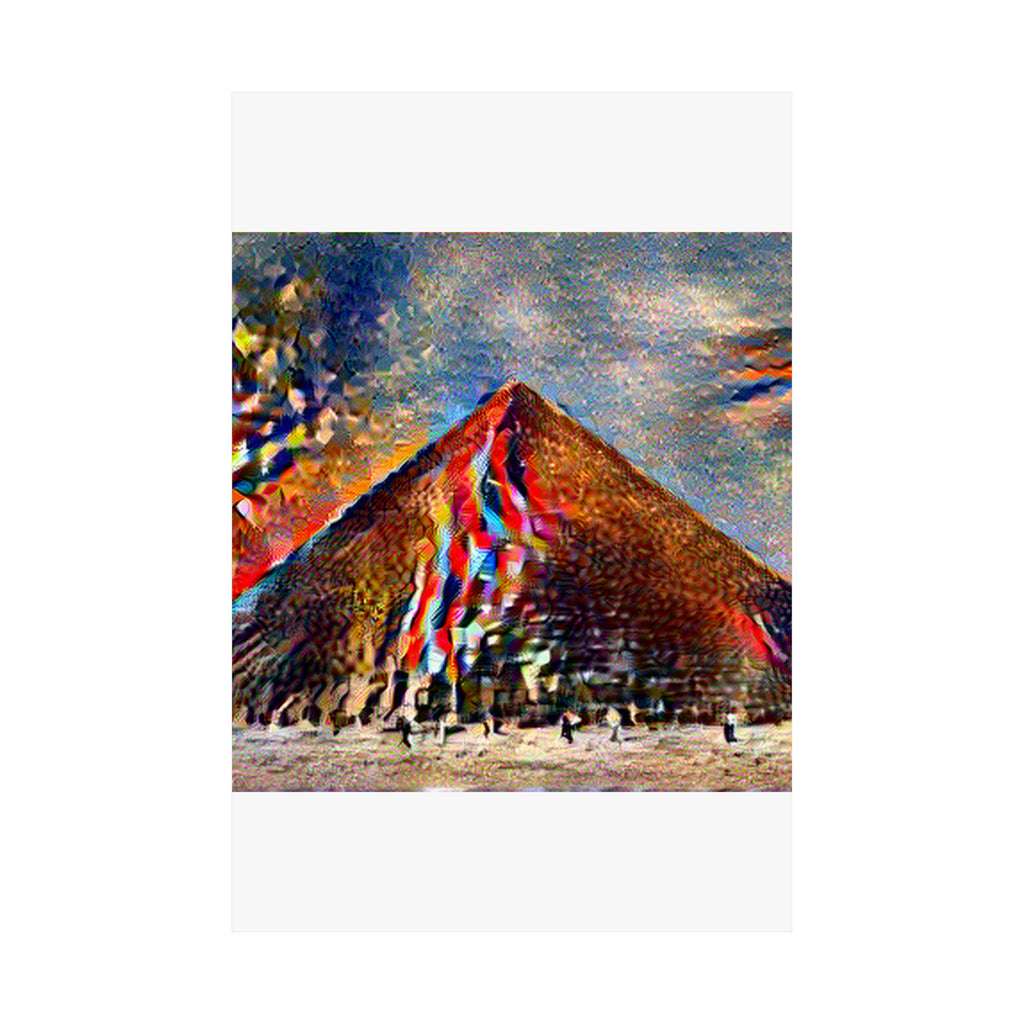 Pyramids Giza in Composition Vii Style - Poster Print