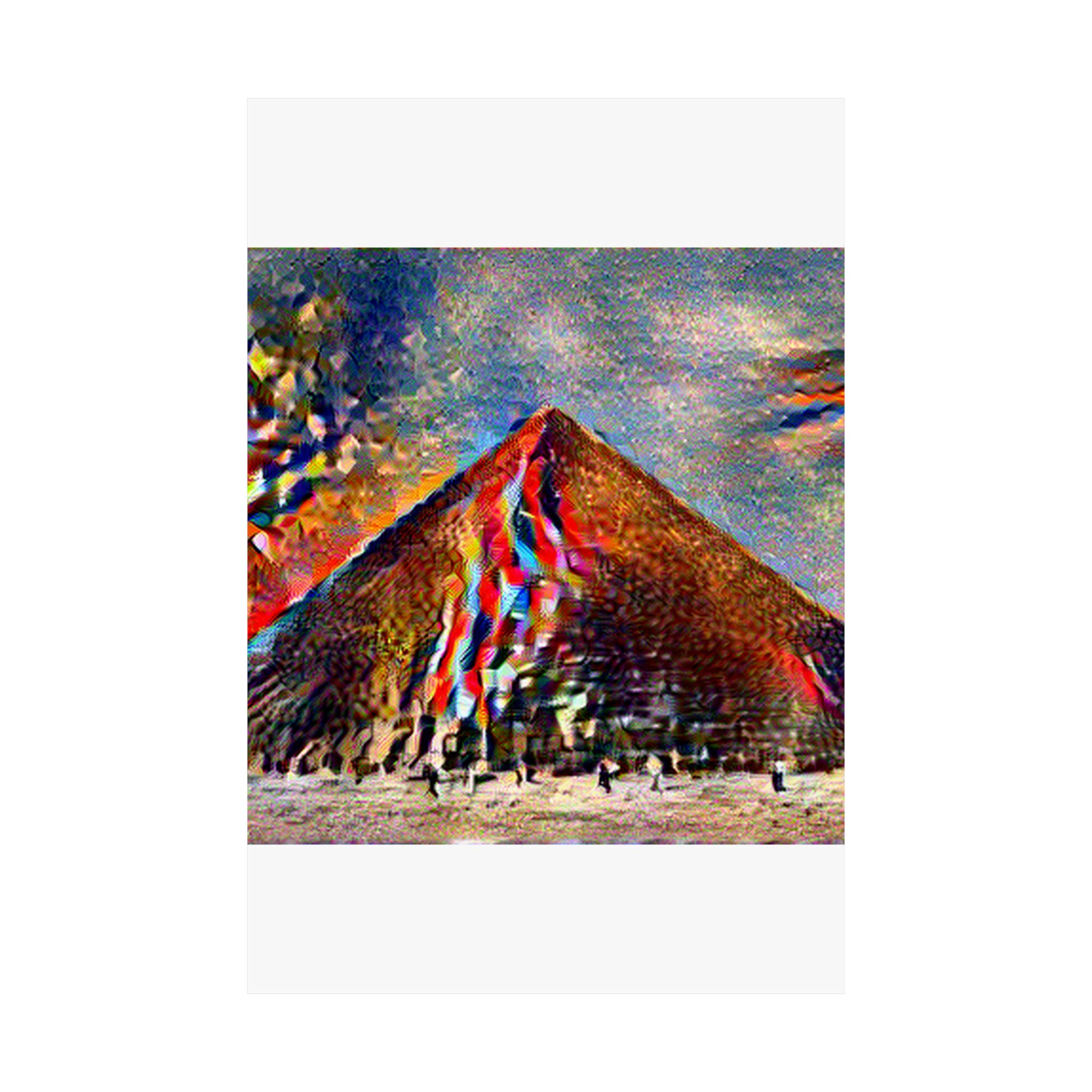 Pyramids Giza in Composition Vii Style - Poster Print