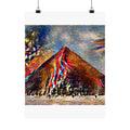 Pyramids Giza in Composition Vii Style - Poster Print