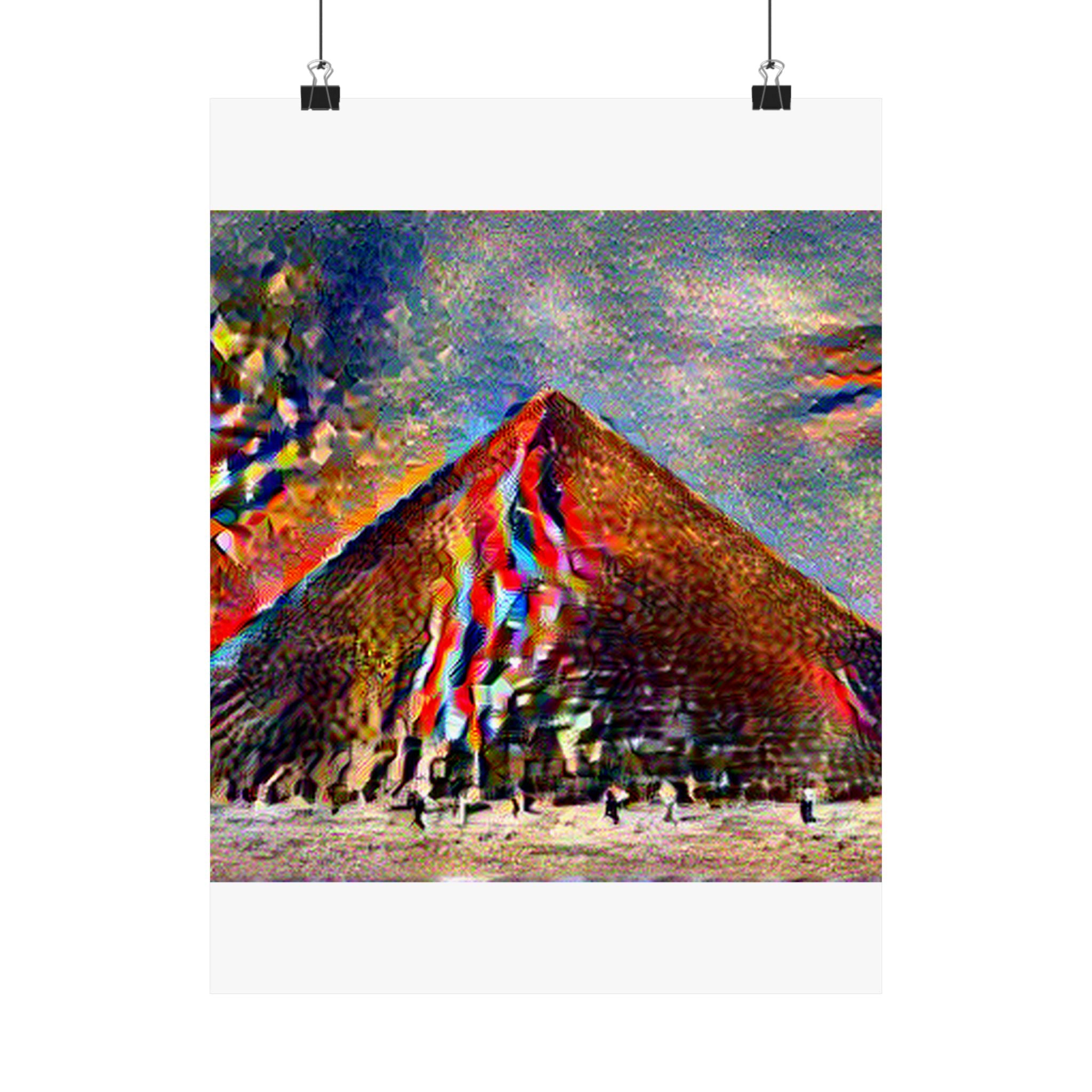 Pyramids Giza in Composition Vii Style - Poster Print