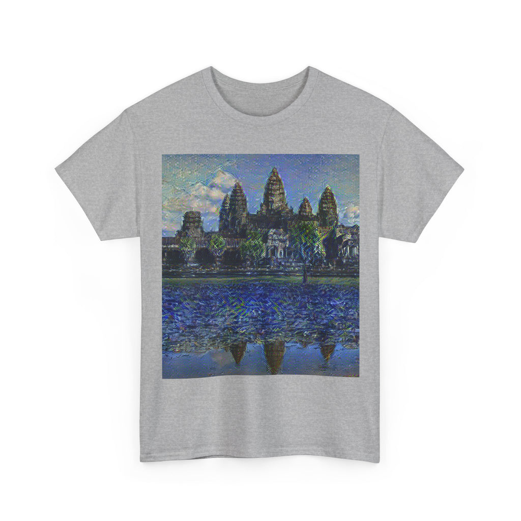 Angkor Wat in Starry Night Style | Vincent van Gogh Inspired Art