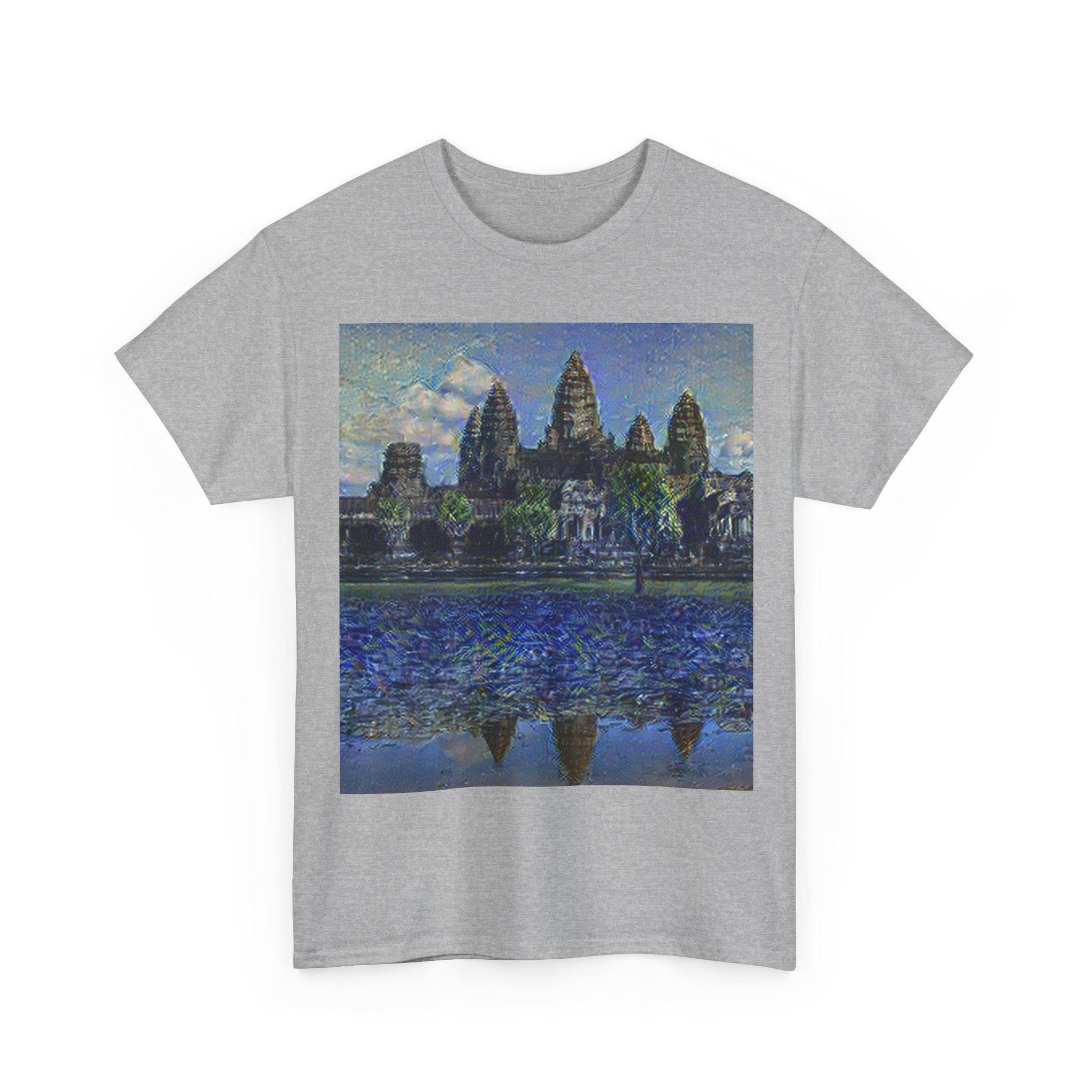 Angkor Wat in Starry Night Style | Vincent van Gogh Inspired Art