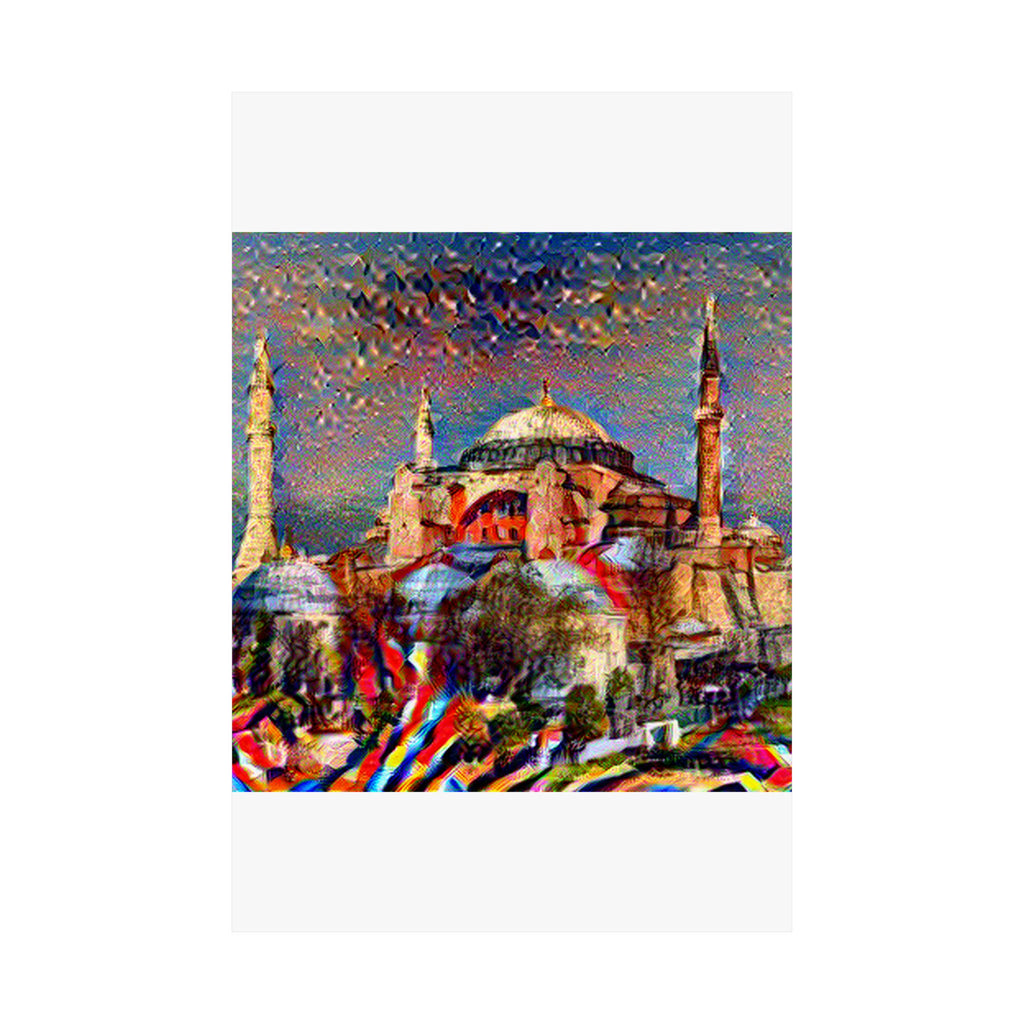 Hagia Sophia in Composition VII Style | Wassily Kandinsky Inspired Art