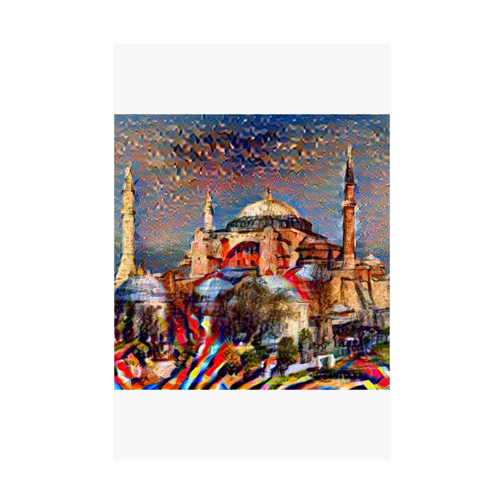 Hagia Sophia in Composition VII Style | Wassily Kandinsky Inspired Art