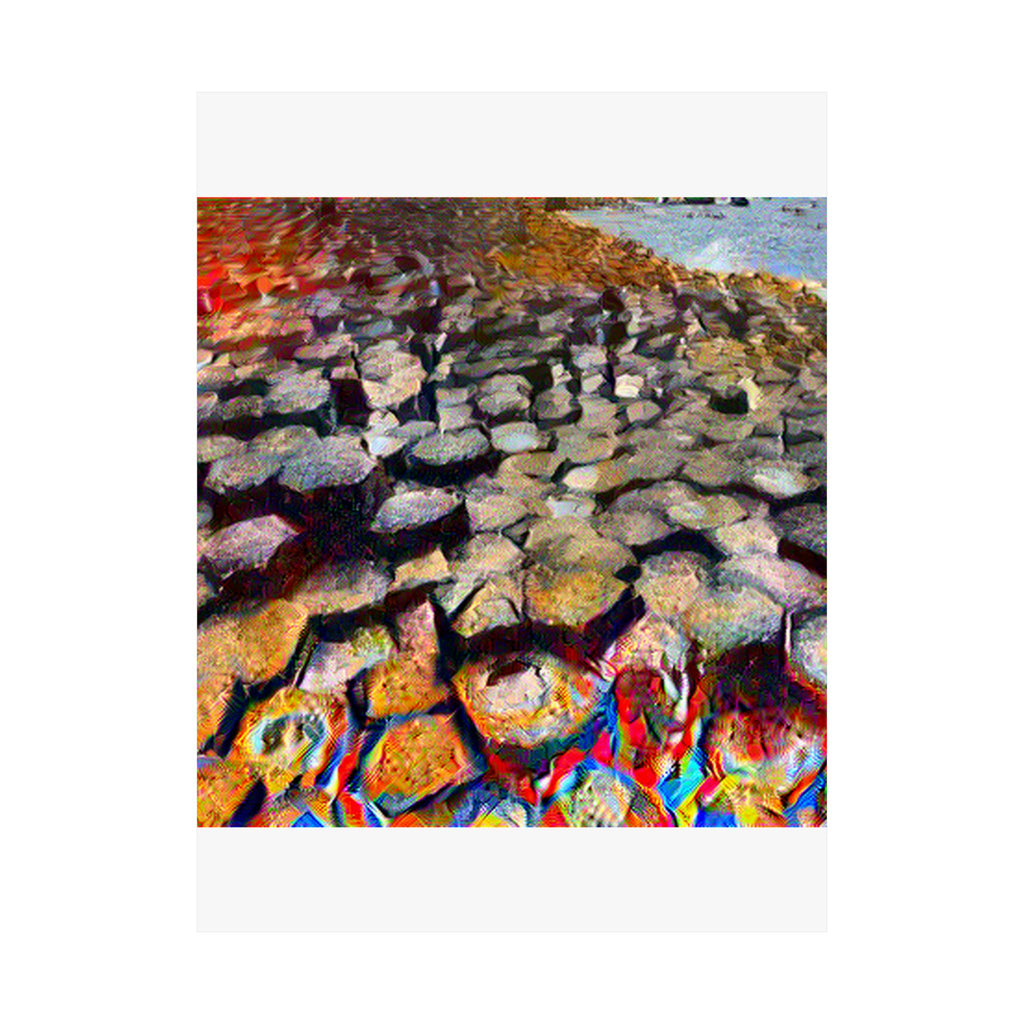 Giant's Causeway in Composition VII Style | Wassily Kandinsky Inspired Art