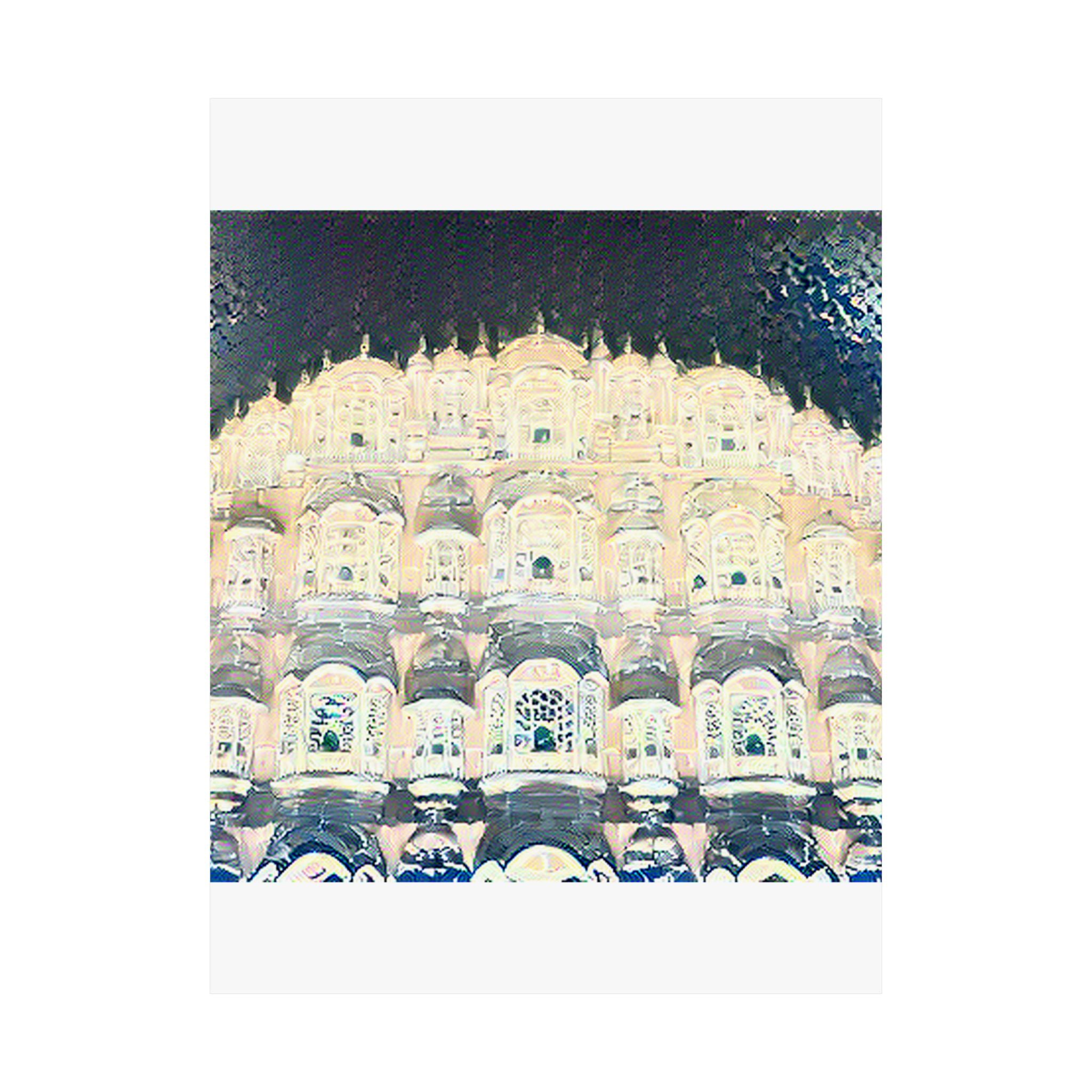 Hawa Mahal in The Great Wave off Kanagawa Style | Katsushika Hokusai Inspired Art