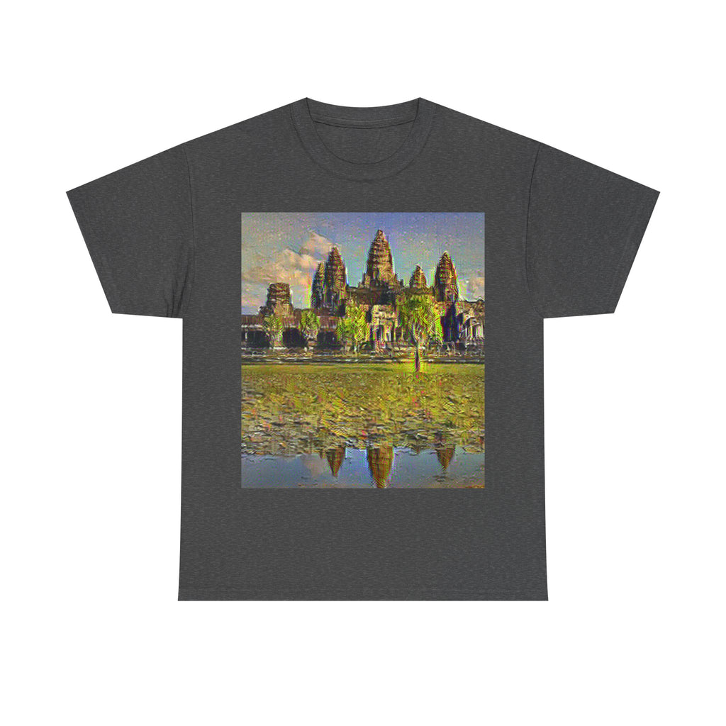 Angkor Wat in Cafe Terrace at Night Style | Vincent van Gogh Inspired Art